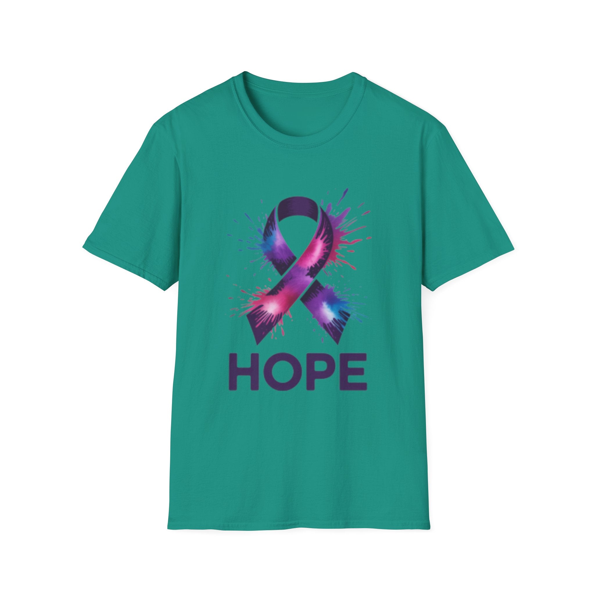 Awareness Ribbon 'Hope' T-Shirt — Purple & Pink Cancer Support Tee