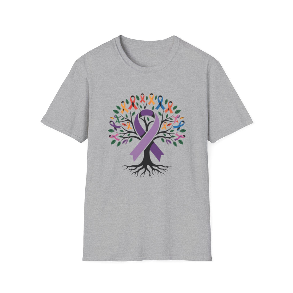 Awareness Ribbon Tree T-Shirt — Multicause Support & Hope Design