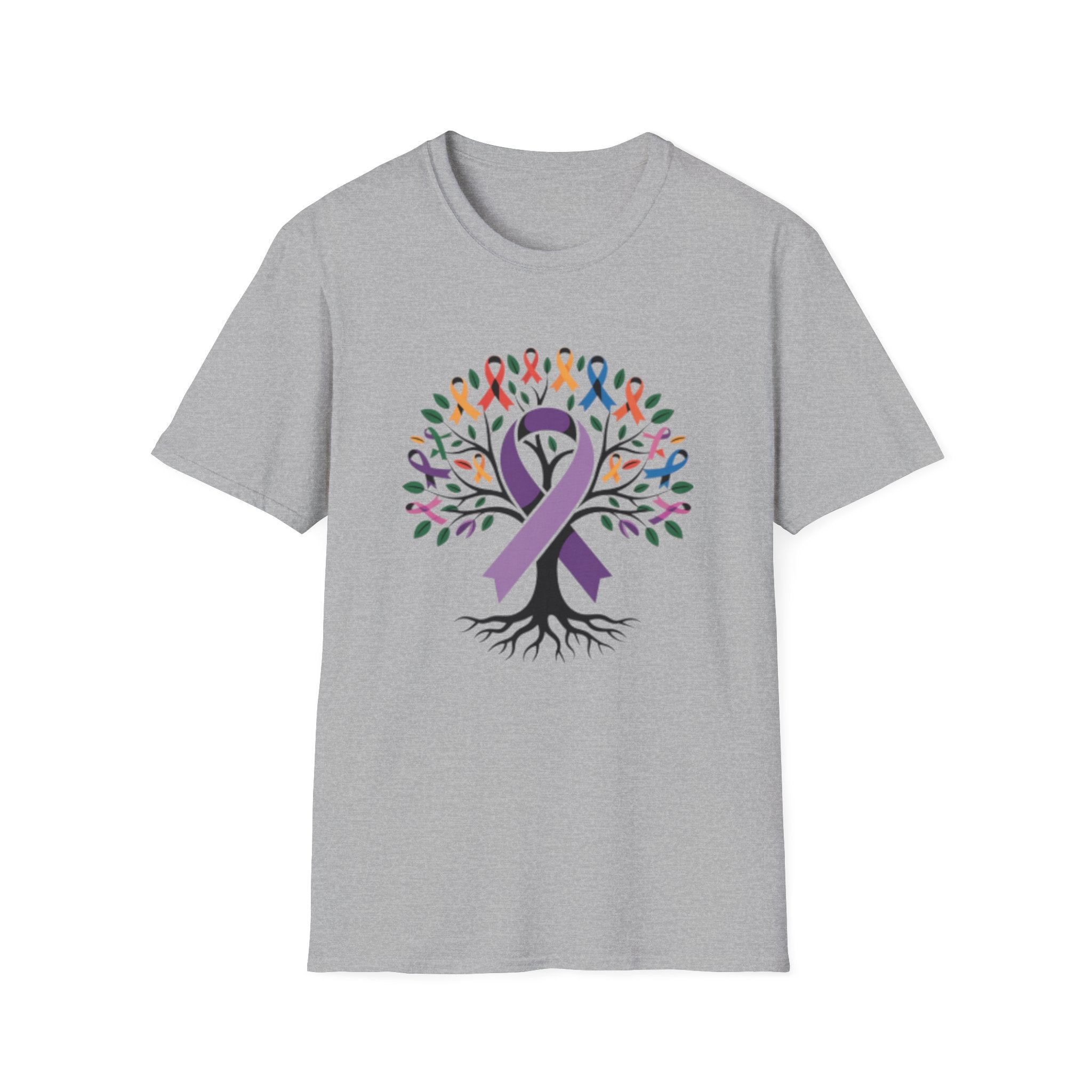 Awareness Ribbon Tree T-Shirt — Multicause Support & Hope Design