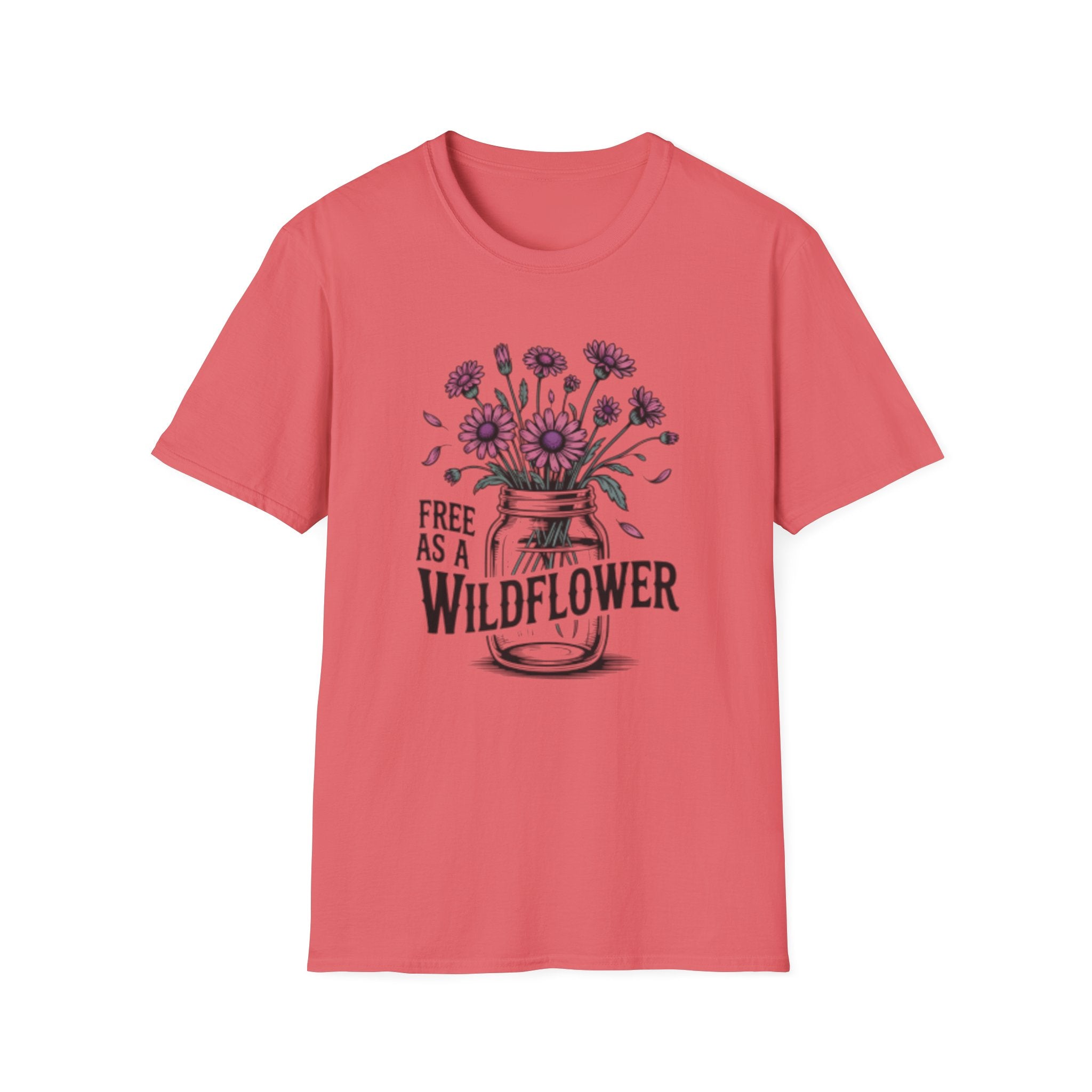Free As A Wildflower T-Shirt | Mason Jar Flowers Tee