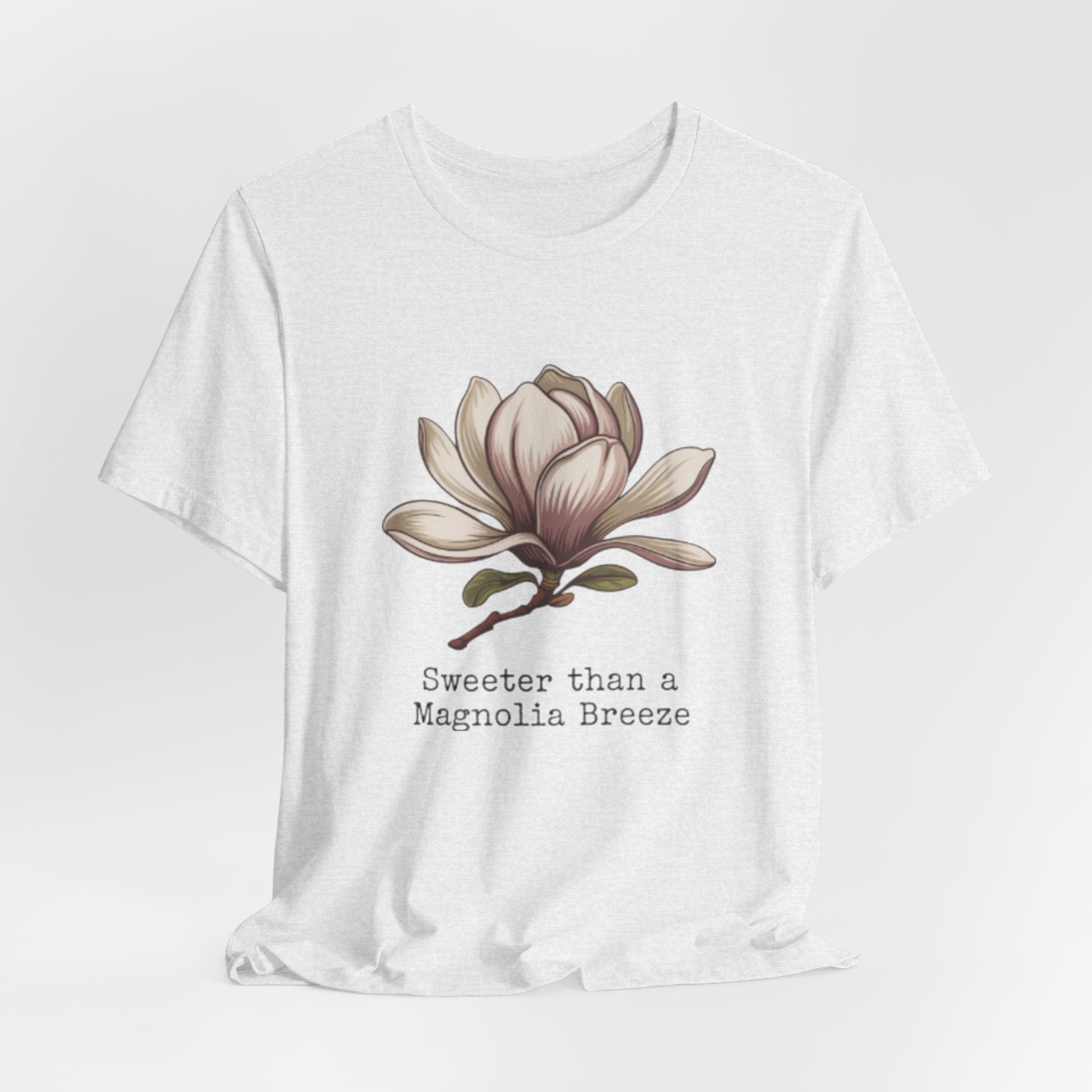 Magnolia Breeze Tee - "Sweeter Than a Magnolia Breeze" Floral Graphic T-Shirt