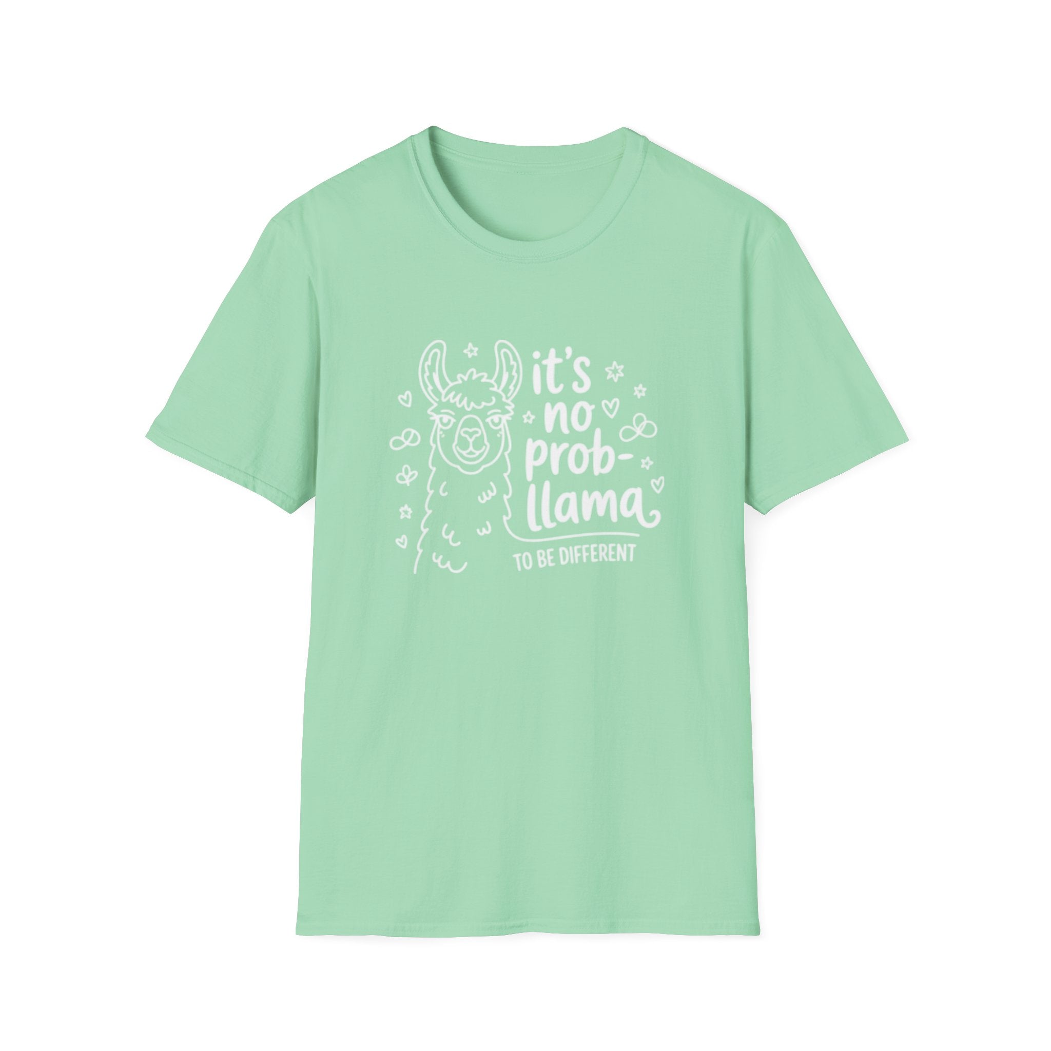 No Prob-llama Autism T-Shirt | Plain Crewneck Tee