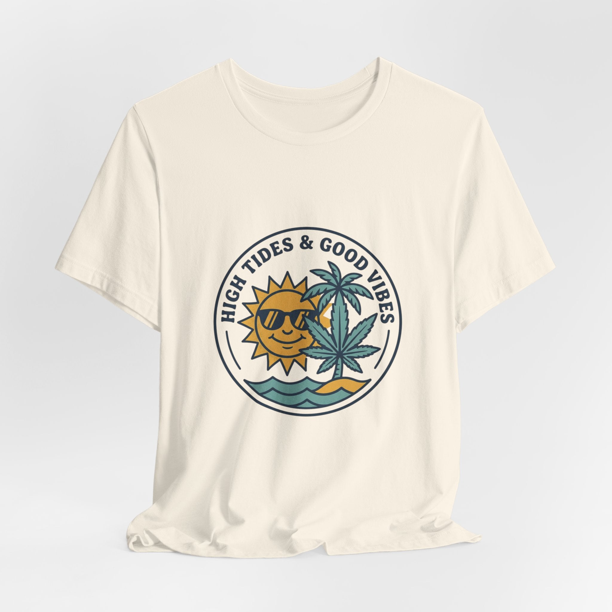 High Tides & Good Vibes Sun Palm Wave Tee