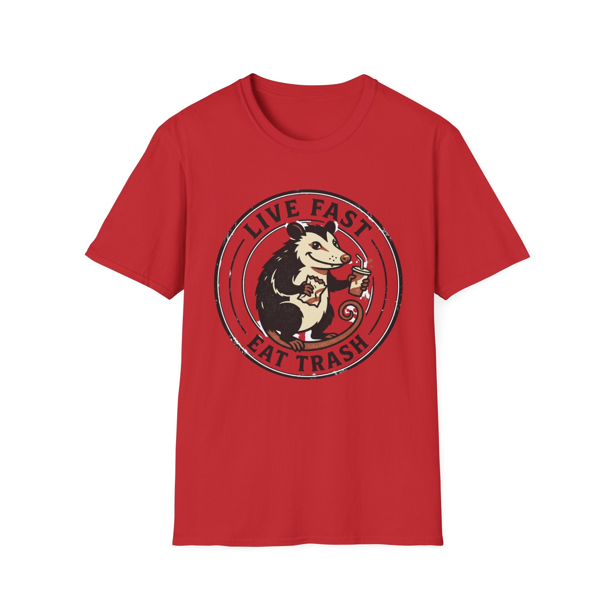 Live Fast Eat Trash Funny Possum Tee