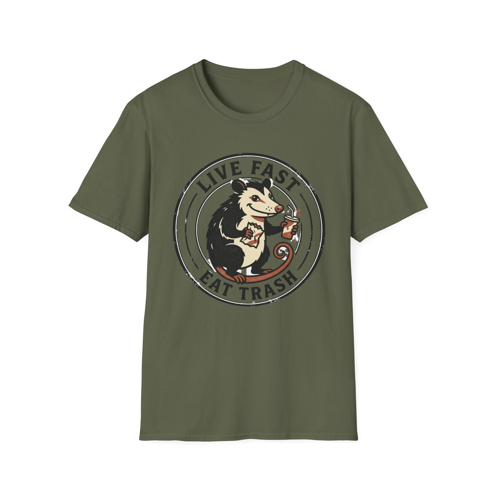 Live Fast Eat Trash Funny Possum Tee
