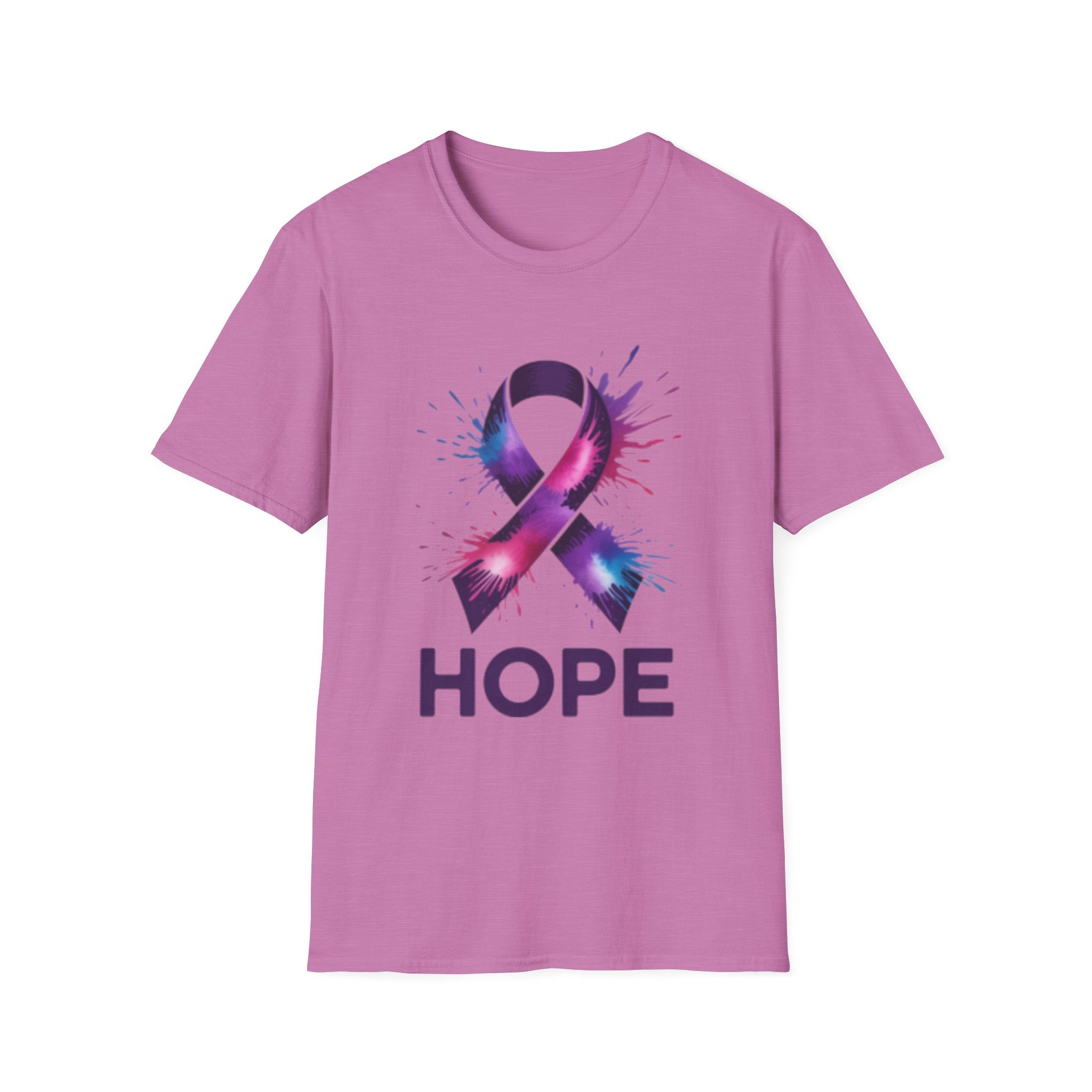 Awareness Ribbon 'Hope' T-Shirt — Purple & Pink Cancer Support Tee