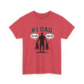 #1 Dad Silhouette T-Shirt | Funny Kids Hanging Help Me Save Me Tee