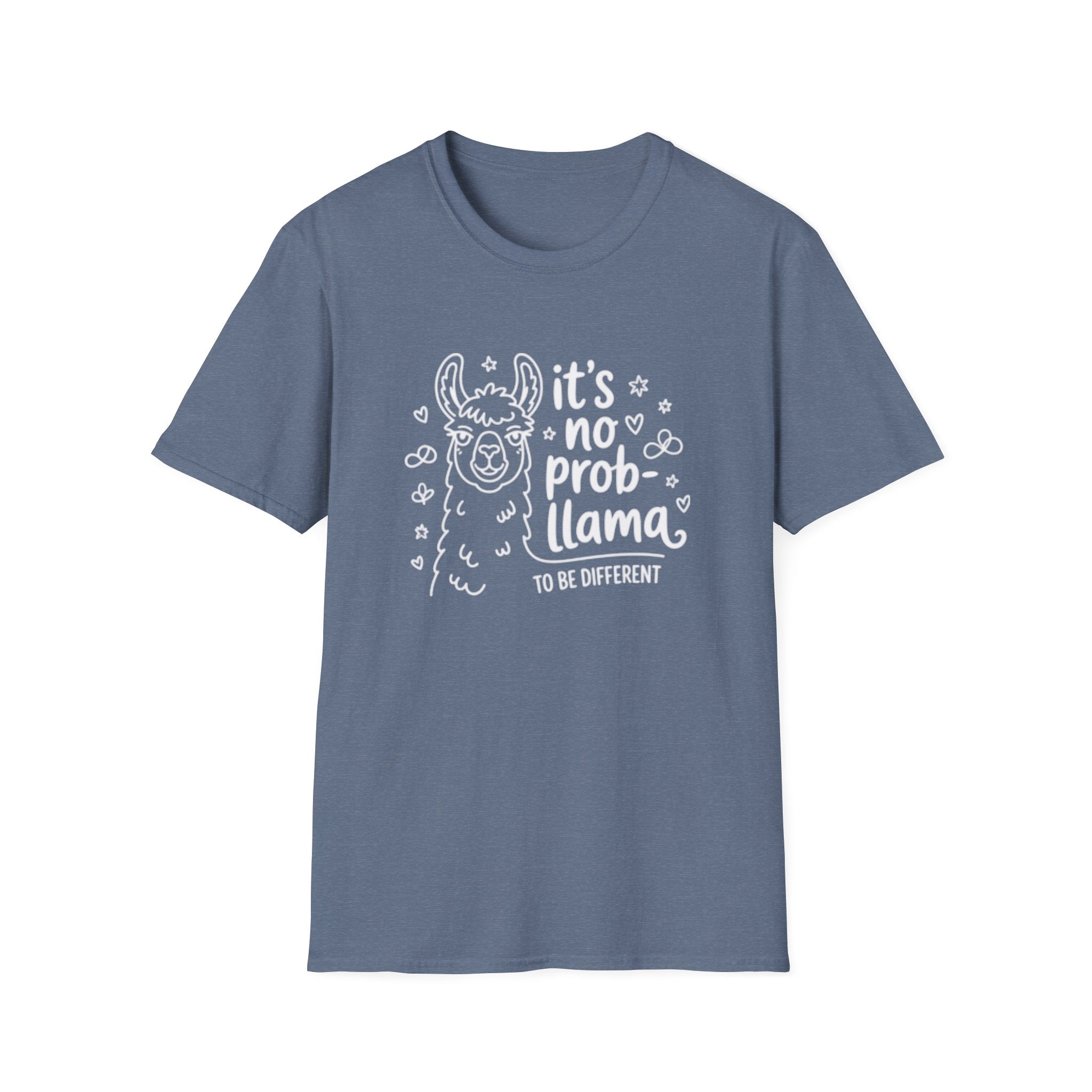 No Prob-llama Autism T-Shirt | Plain Crewneck Tee