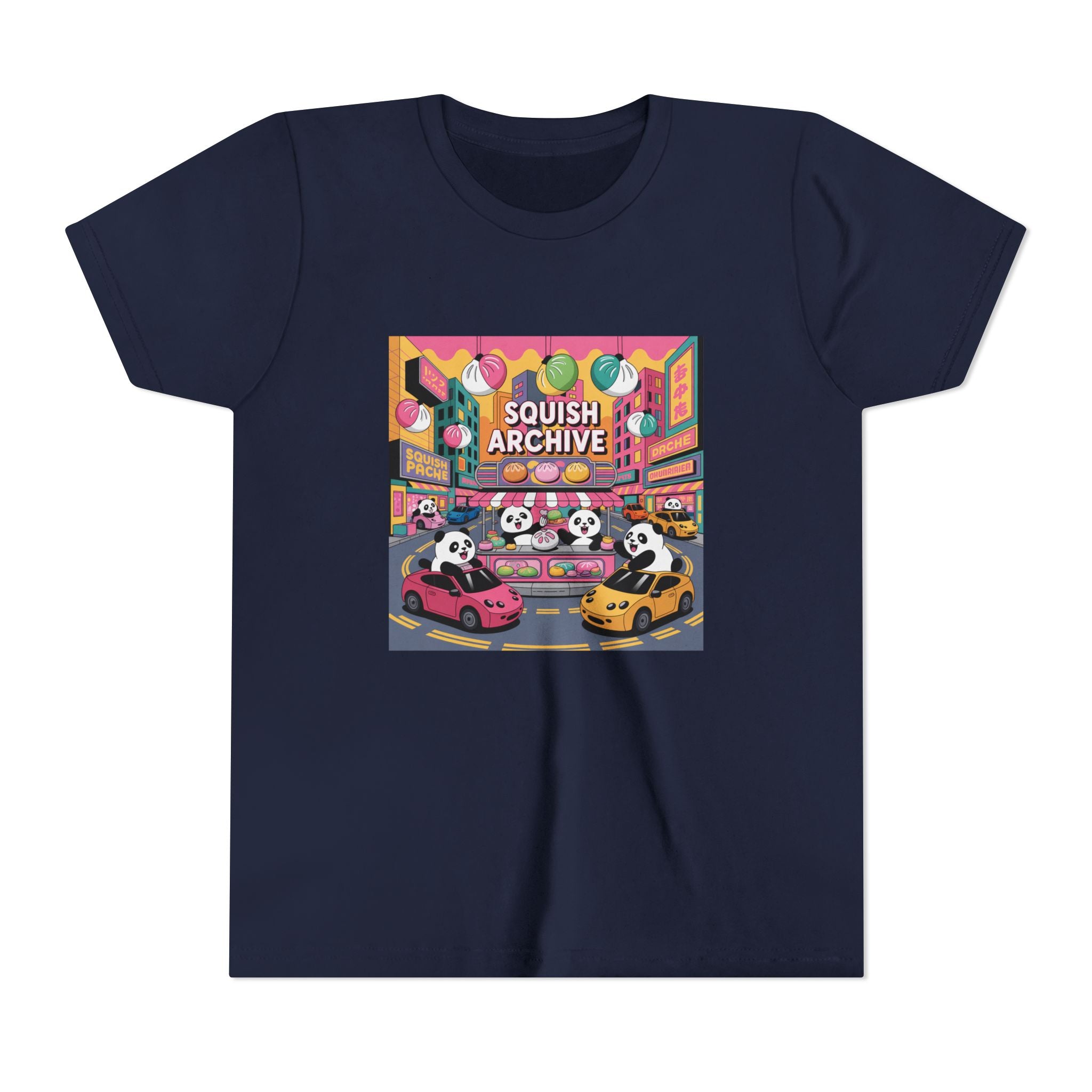 Youth Tee — 'Squish Archive' Panda Bumper Car Graphic Tee