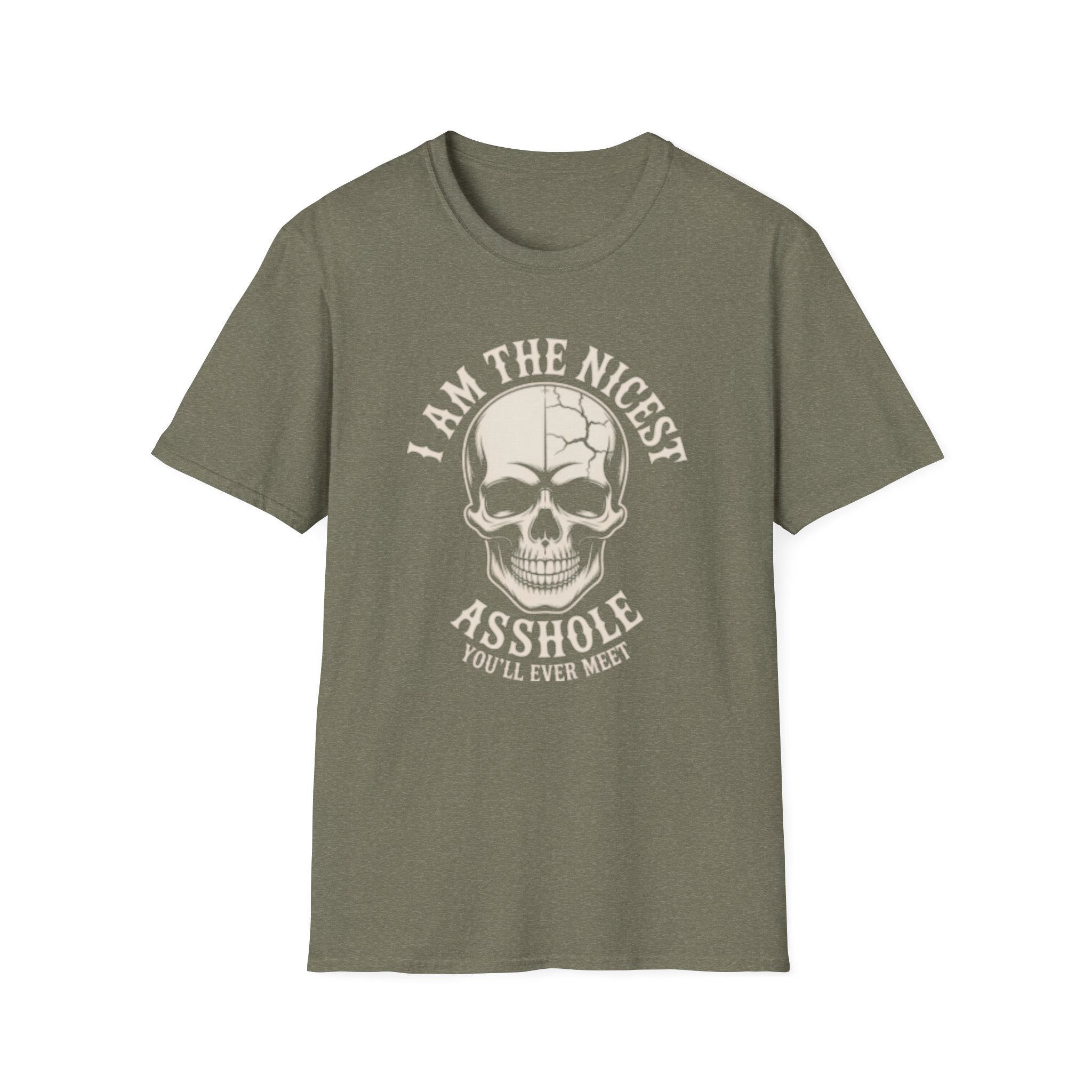 Graphic T-Shirt — “I Am The Nicest Asshole” Skull Tee