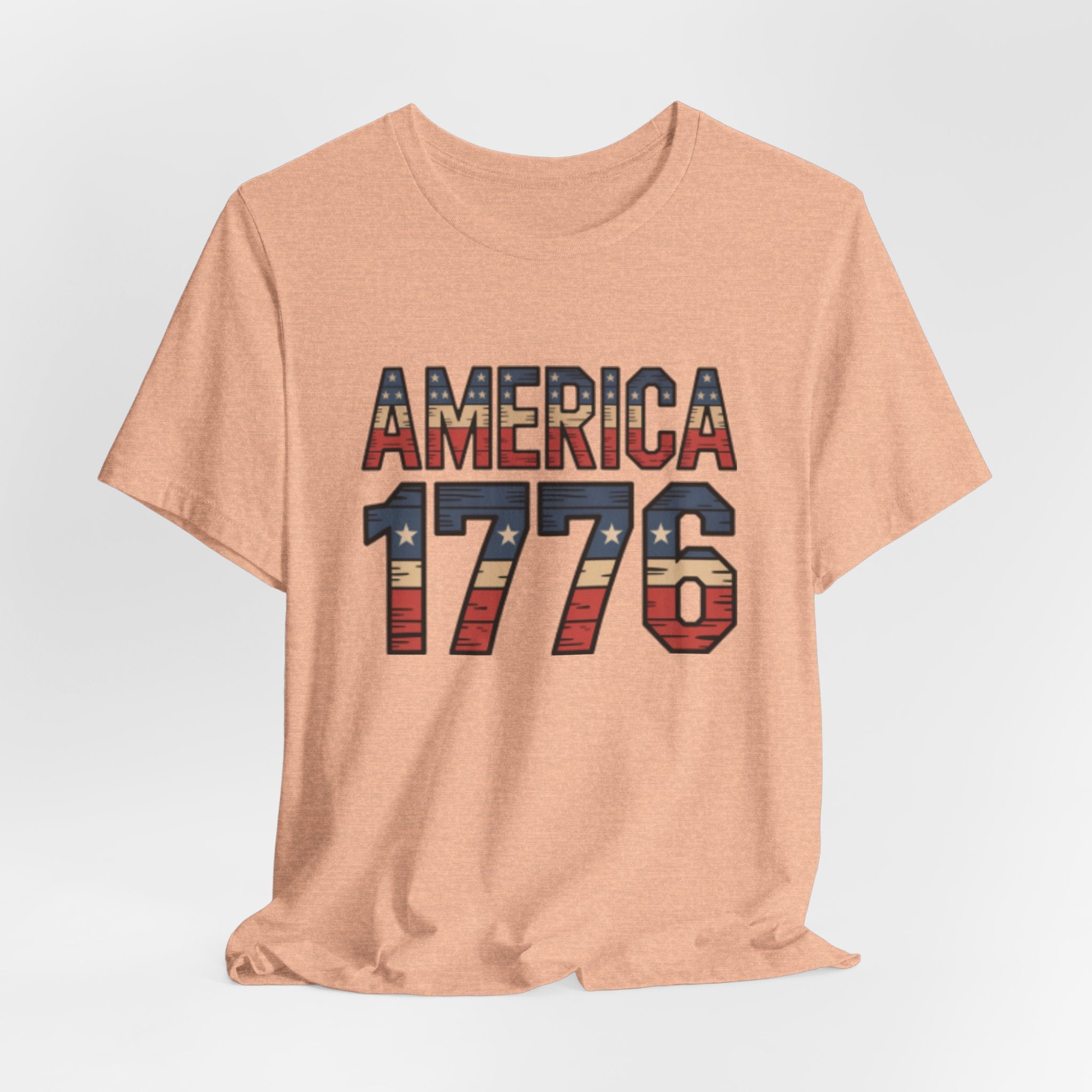 America 1776 Vintage Patriotic Flag Tee