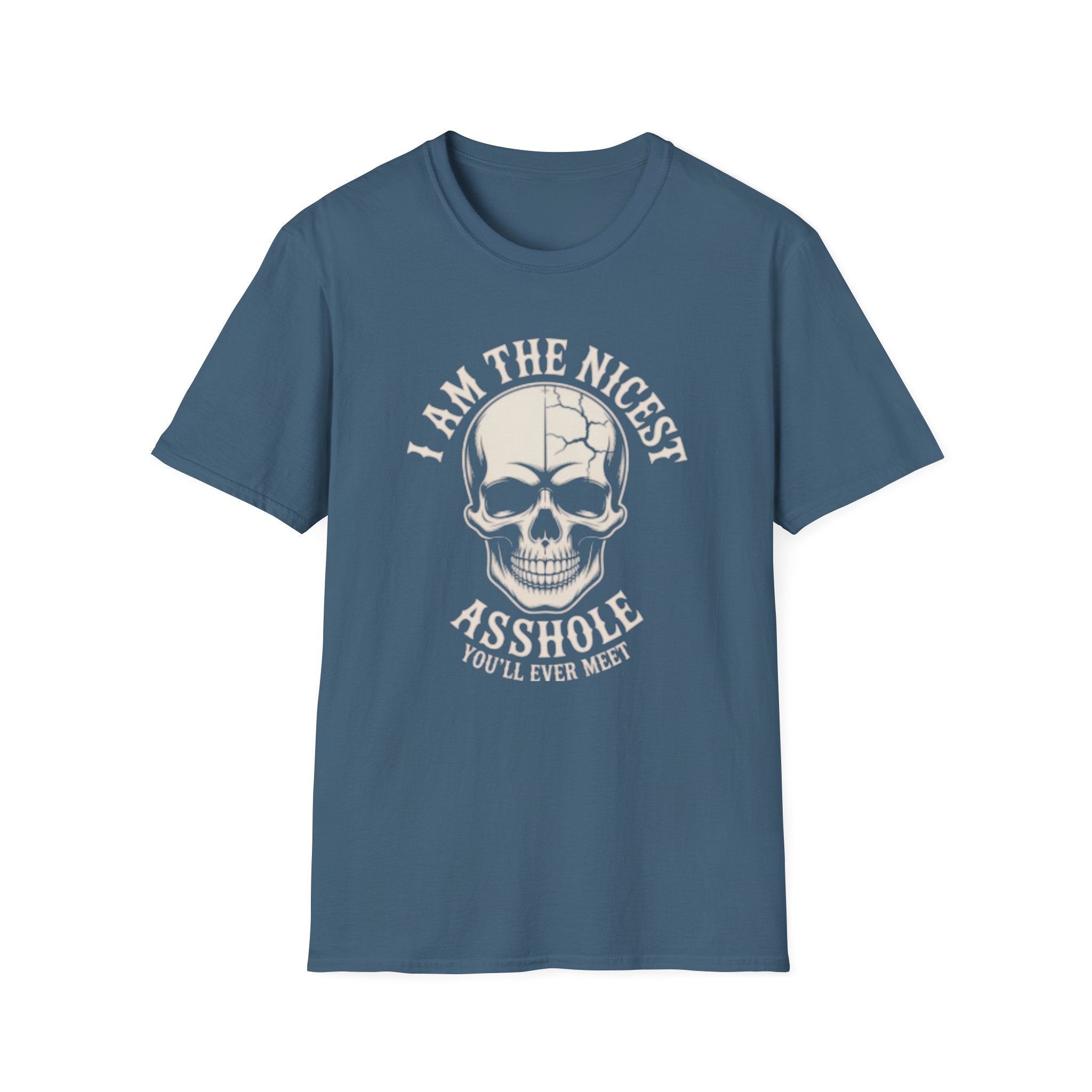 Graphic T-Shirt — “I Am The Nicest Asshole” Skull Tee
