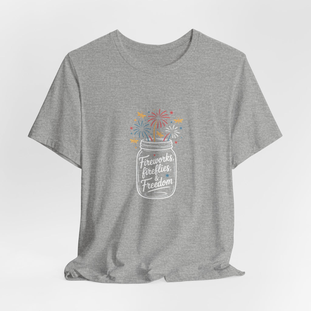 Fireworks Celebration Minimal Fourth of July Tee