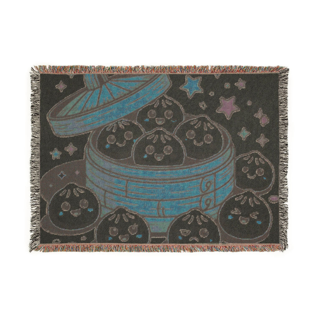 Dumpling Squishy Woven Blanket — Cute Steamed Bun Throw for Kids & Kawaii Decor