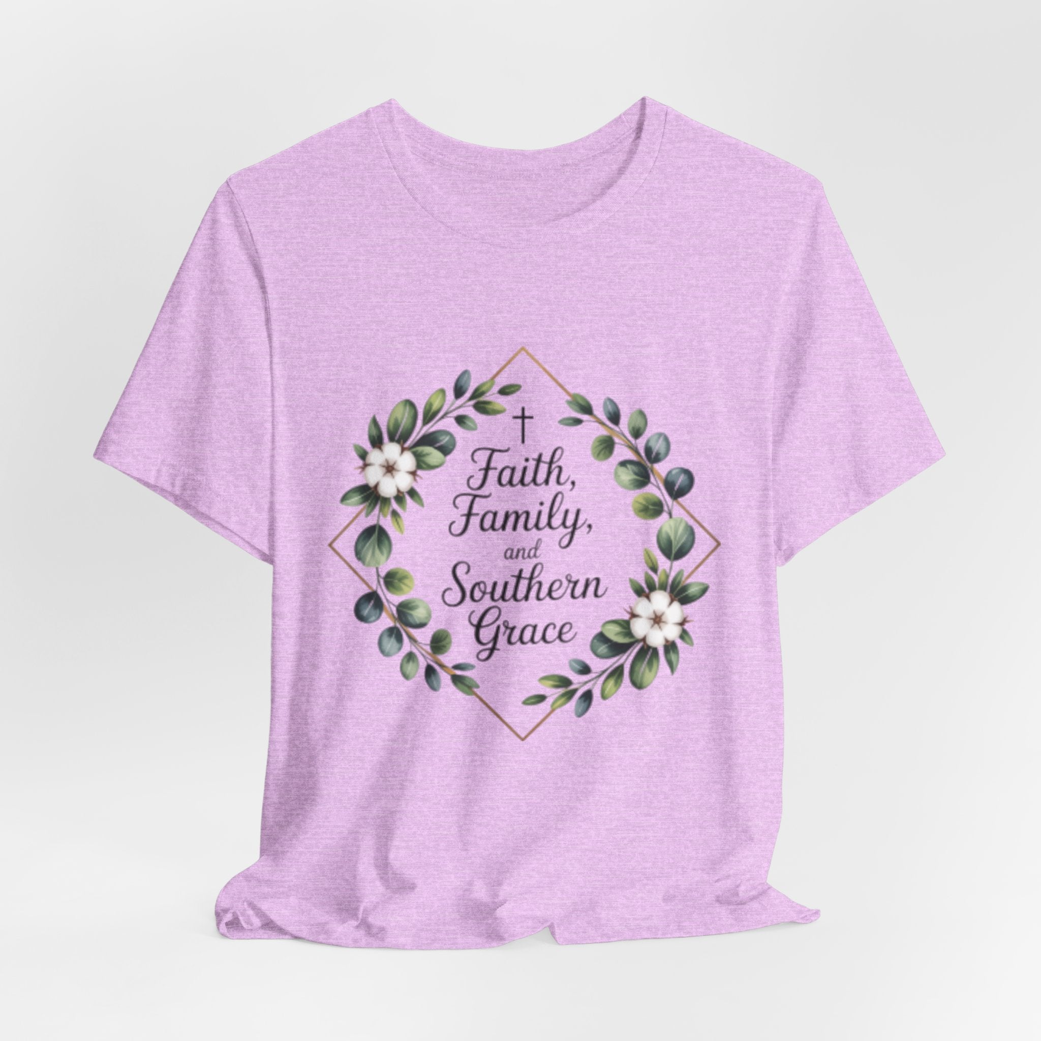 Faith Family and Southern Grace Floral Tee