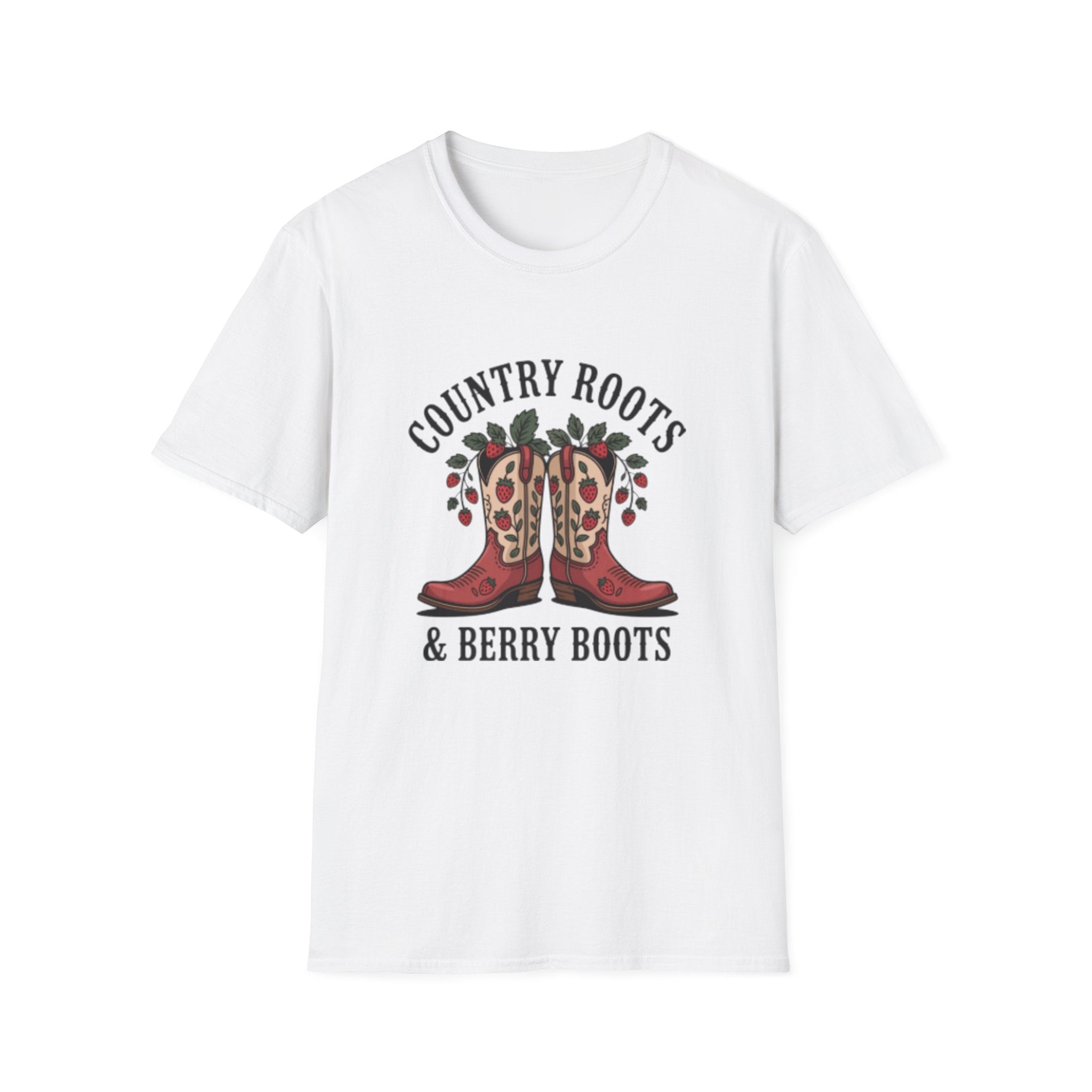 Country Roots Cowboy Boots T-Shirt | Berry Boots Graphic