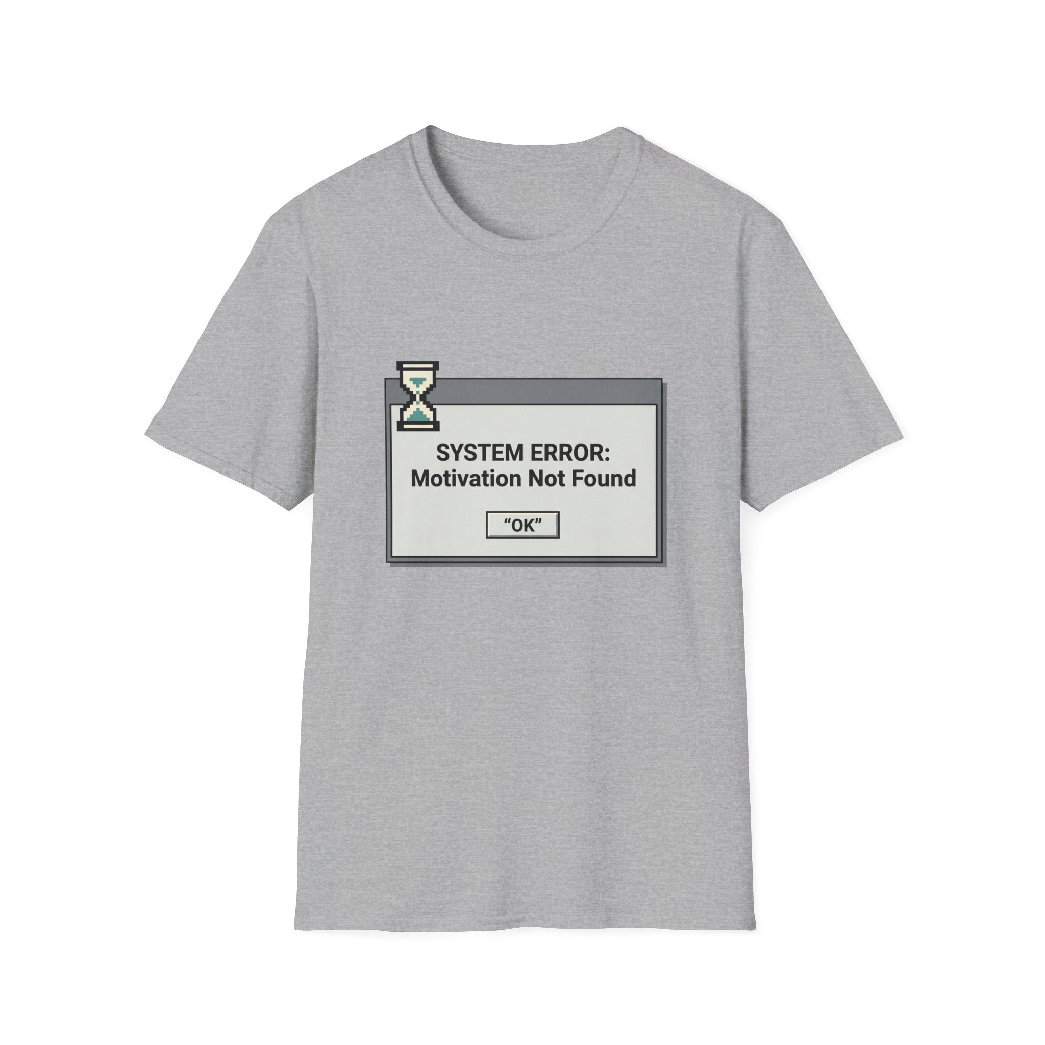 System Error Motivation Not Found Retro Computer Tee