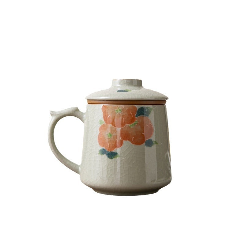 Ge Kiln Persimmon Pattern Ceramic Mug