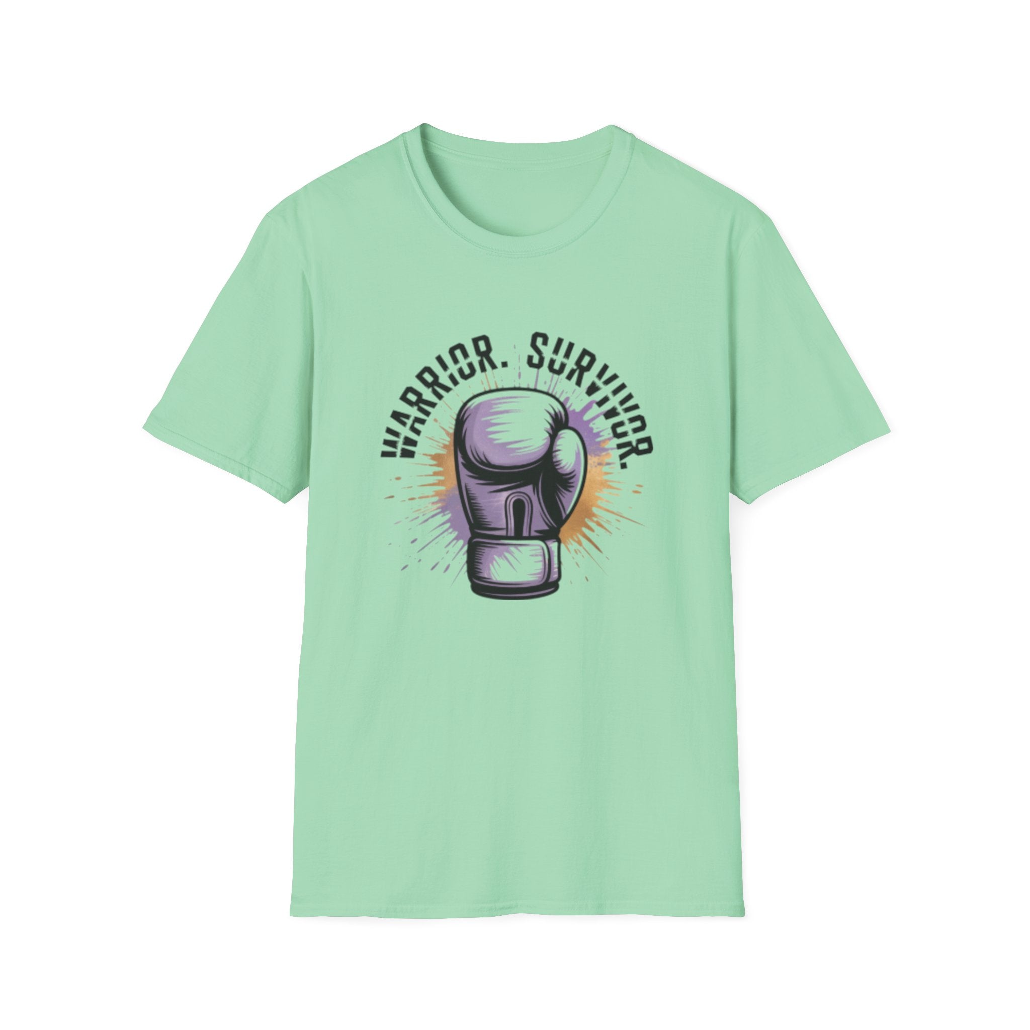 Warrior Survivor Boxing Glove T-Shirt — Inspirational Cancer Survivor Tee