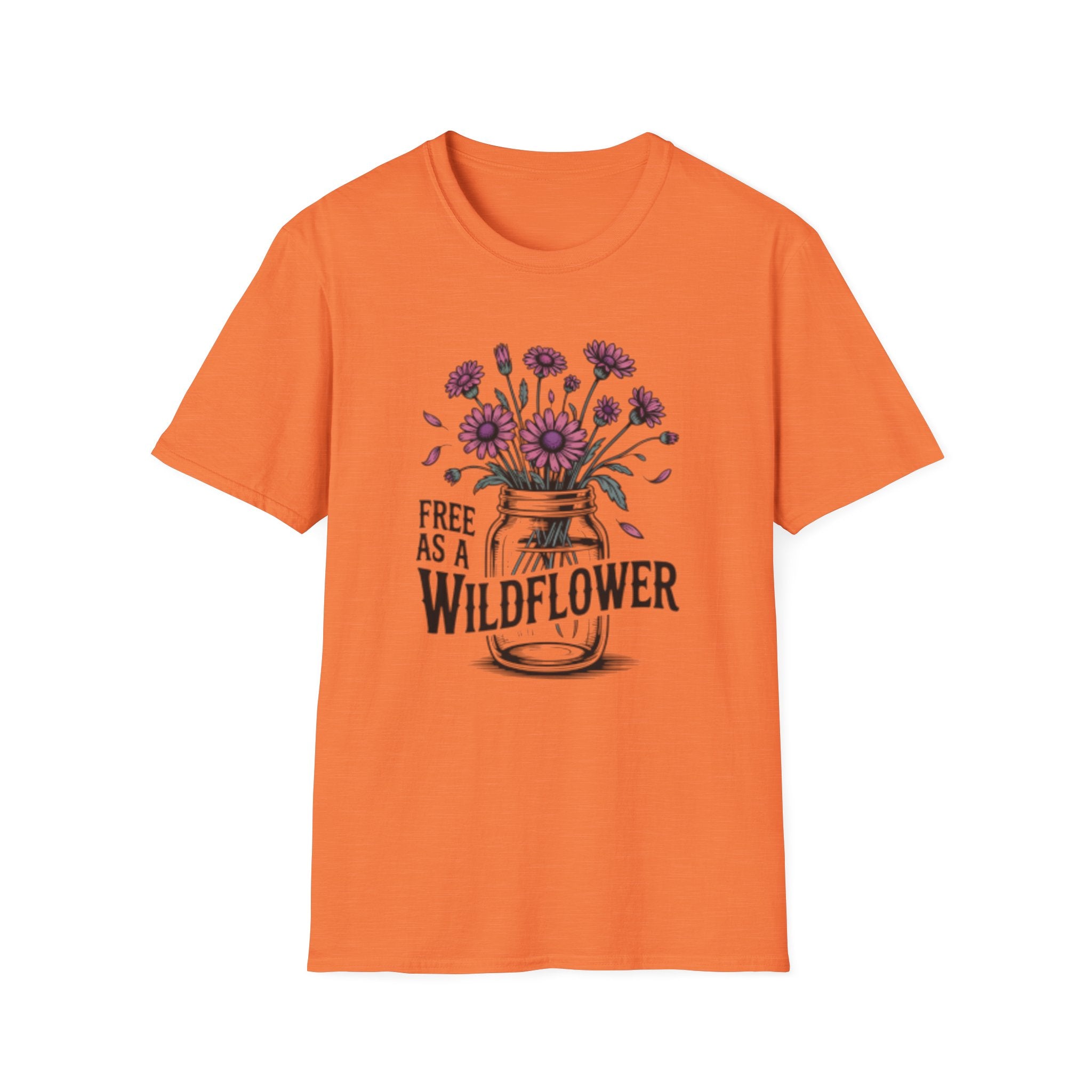 Free As A Wildflower T-Shirt | Mason Jar Flowers Tee