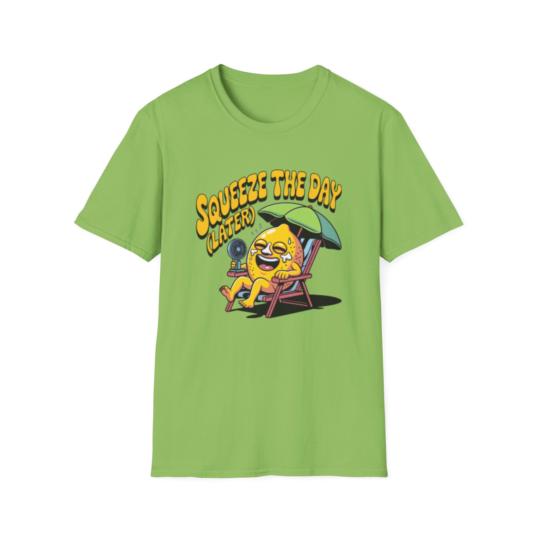 Squeeze the Day Lemon Graphic T-Shirt | Cute Citrus Illustration