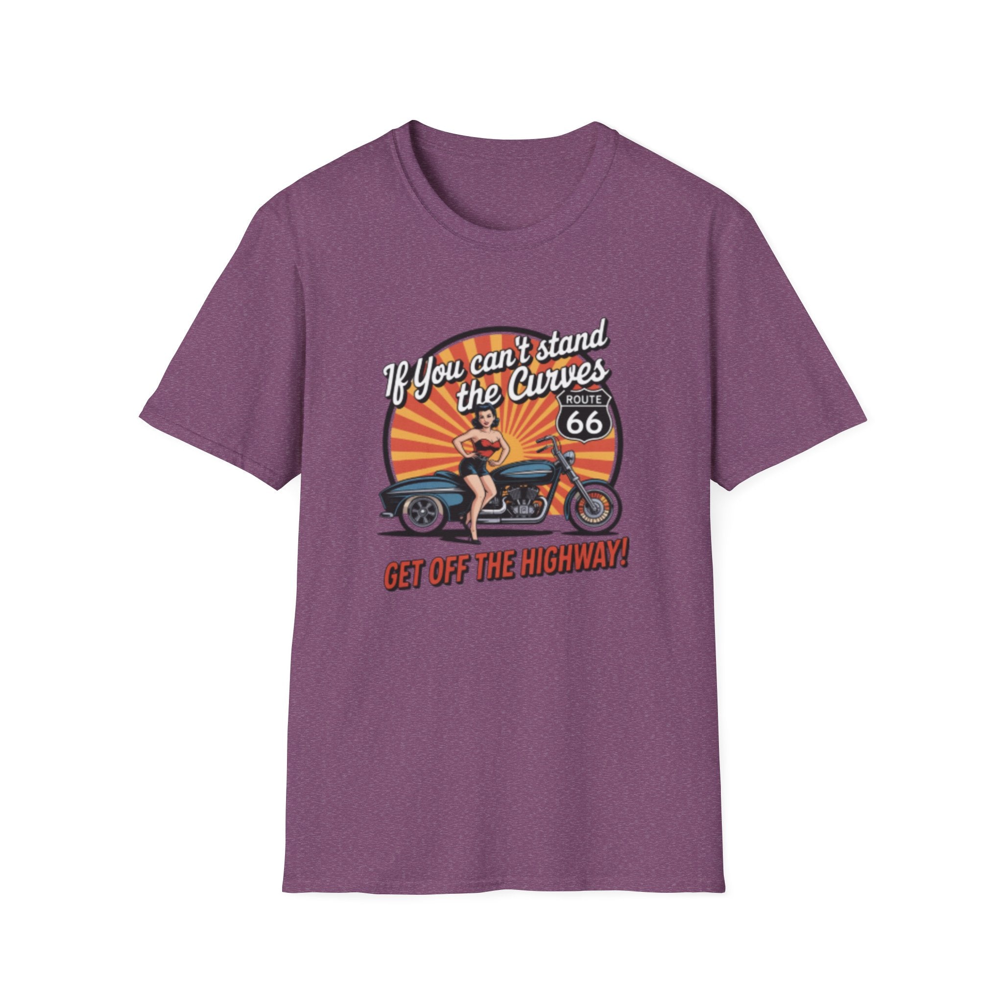 Route 66 Motorcycle Tee — "If You Can't Stand the Curves" Retro Biker T-Shirt