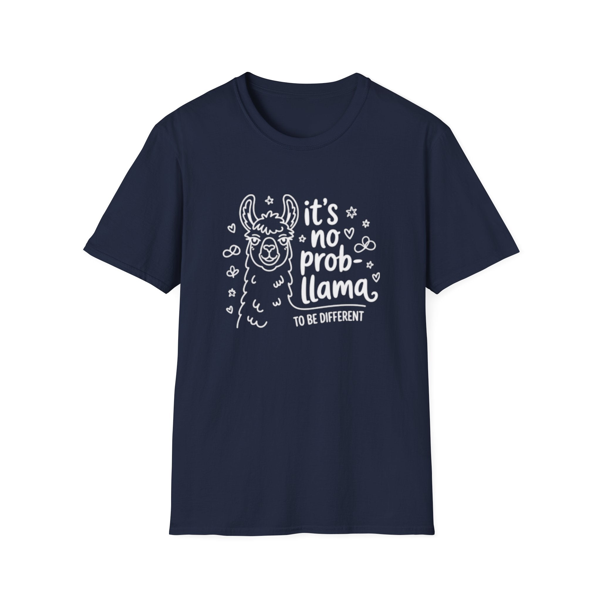 No Prob-llama Autism T-Shirt | Plain Crewneck Tee