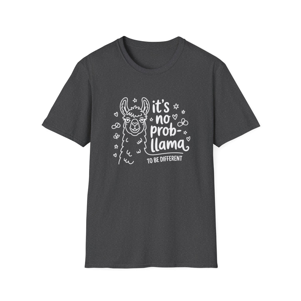 No Prob-llama Autism T-Shirt | Plain Crewneck Tee