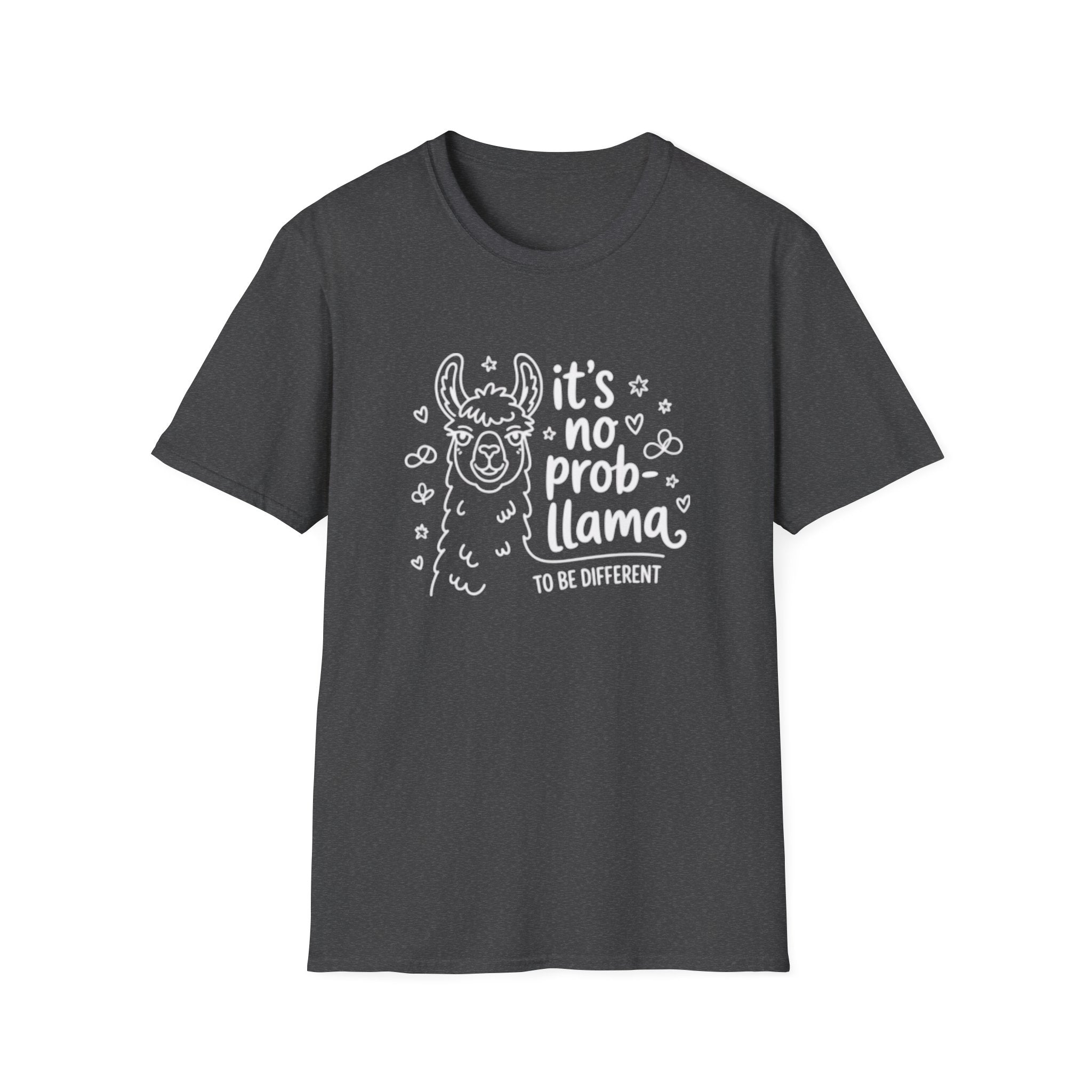 No Prob-llama Autism T-Shirt | Plain Crewneck Tee