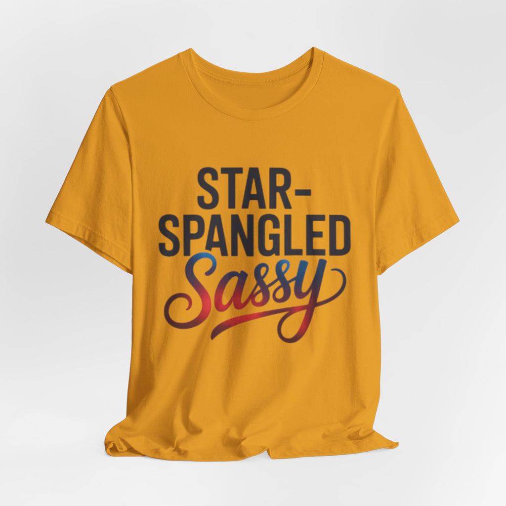 Star-Spangled and Sassy Rainbow Print Patriotic Tee