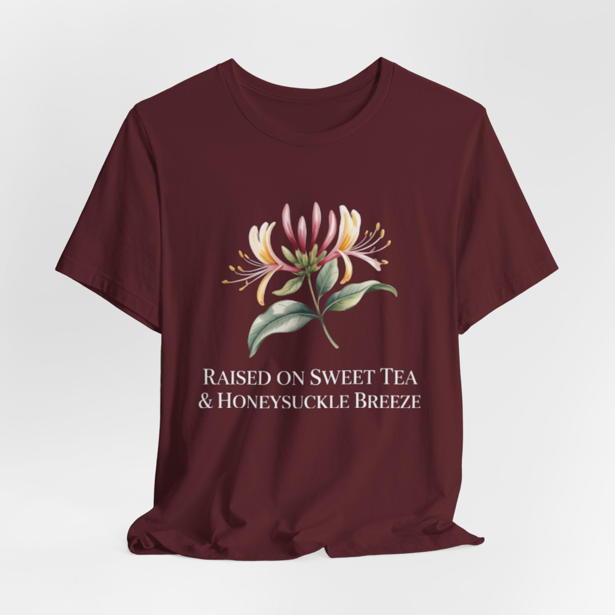 Floral Honeysuckle Tee — Watercolor Botanical T-Shirt