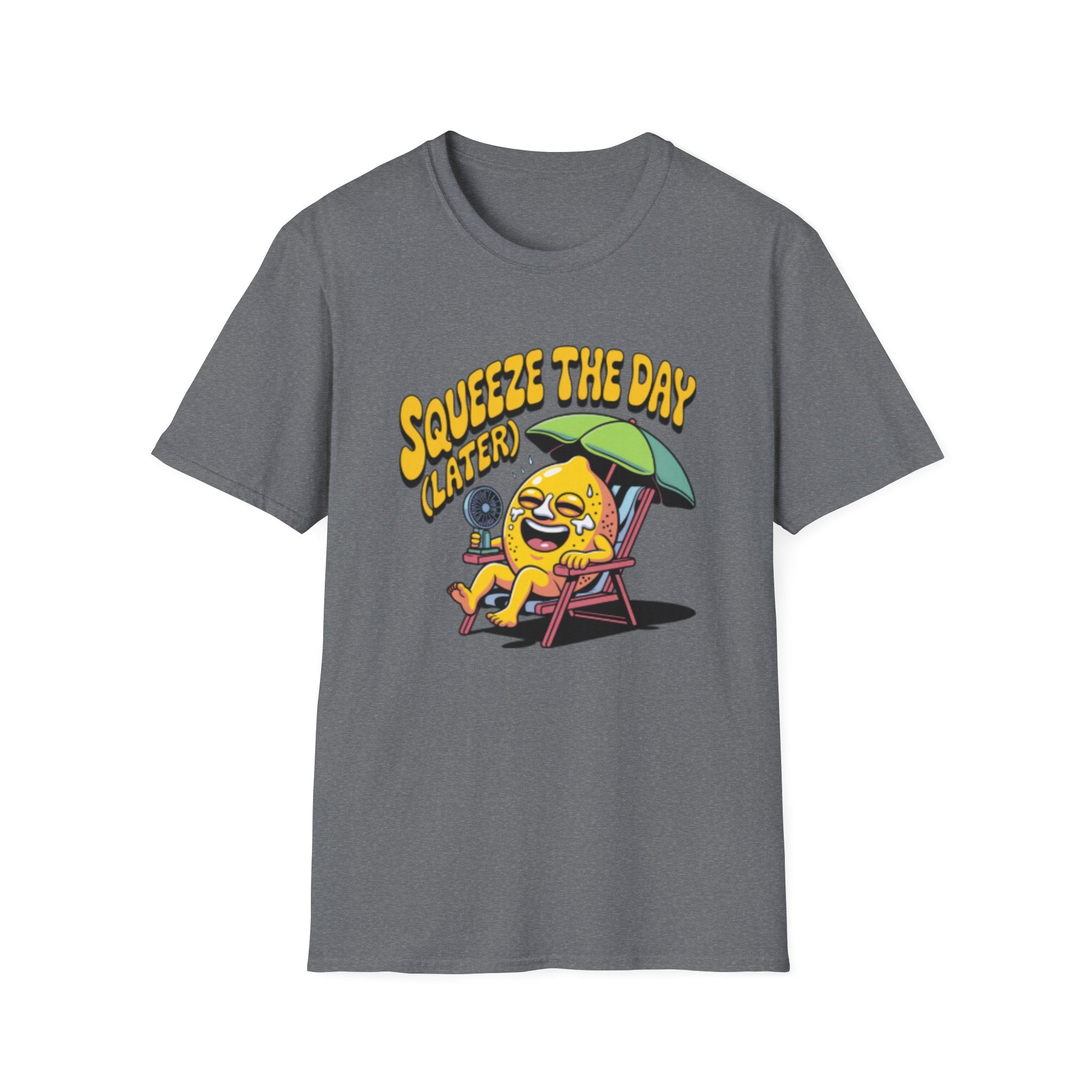 Squeeze the Day Lemon Graphic T-Shirt | Cute Citrus Illustration