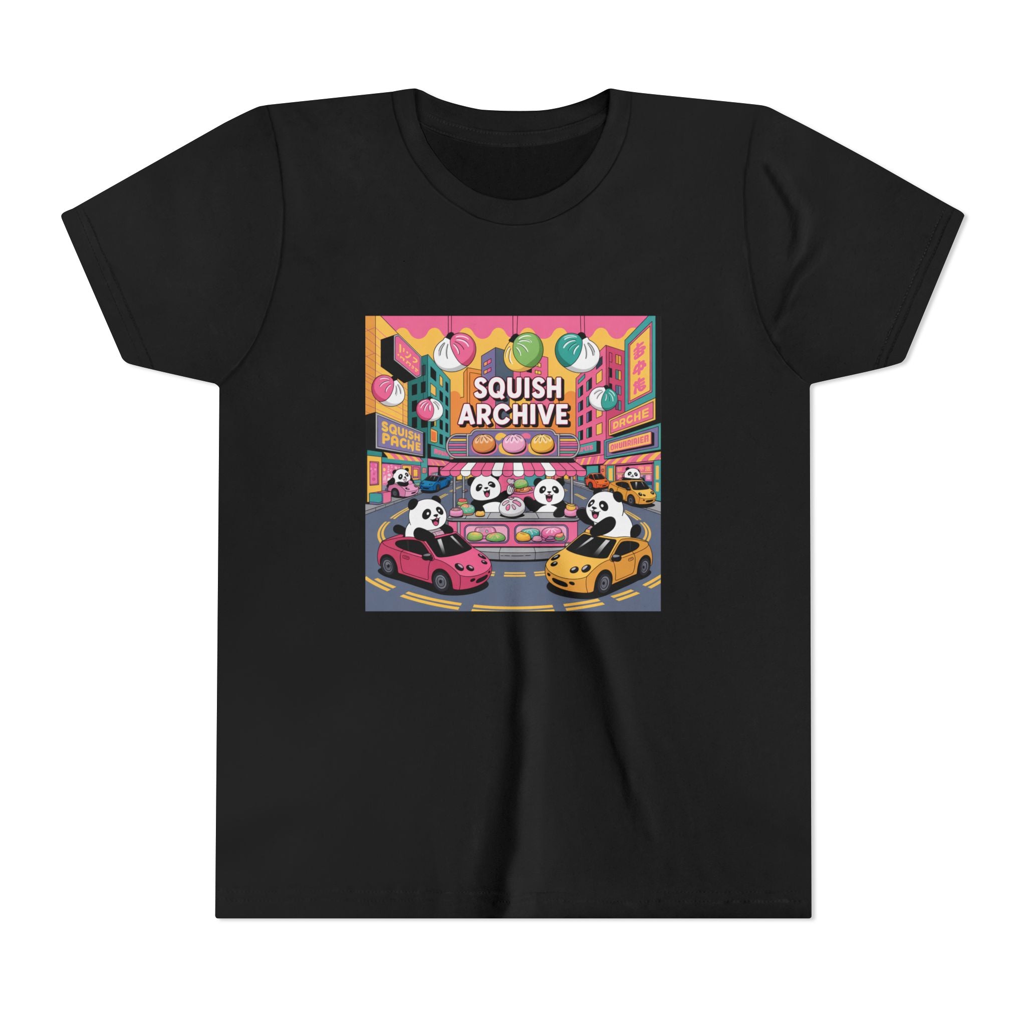 Youth Tee — 'Squish Archive' Panda Bumper Car Graphic Tee