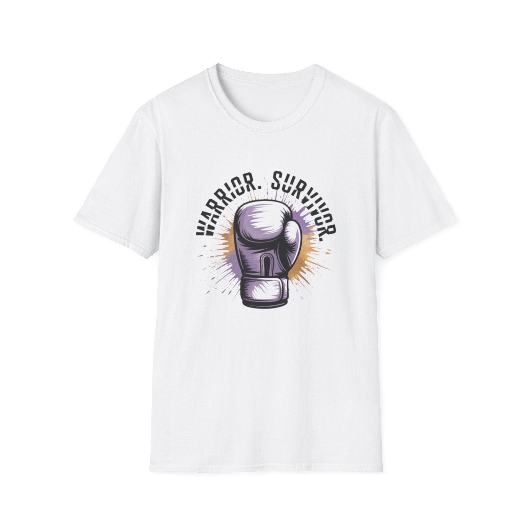 Warrior Survivor Boxing Glove T-Shirt — Inspirational Cancer Survivor Tee