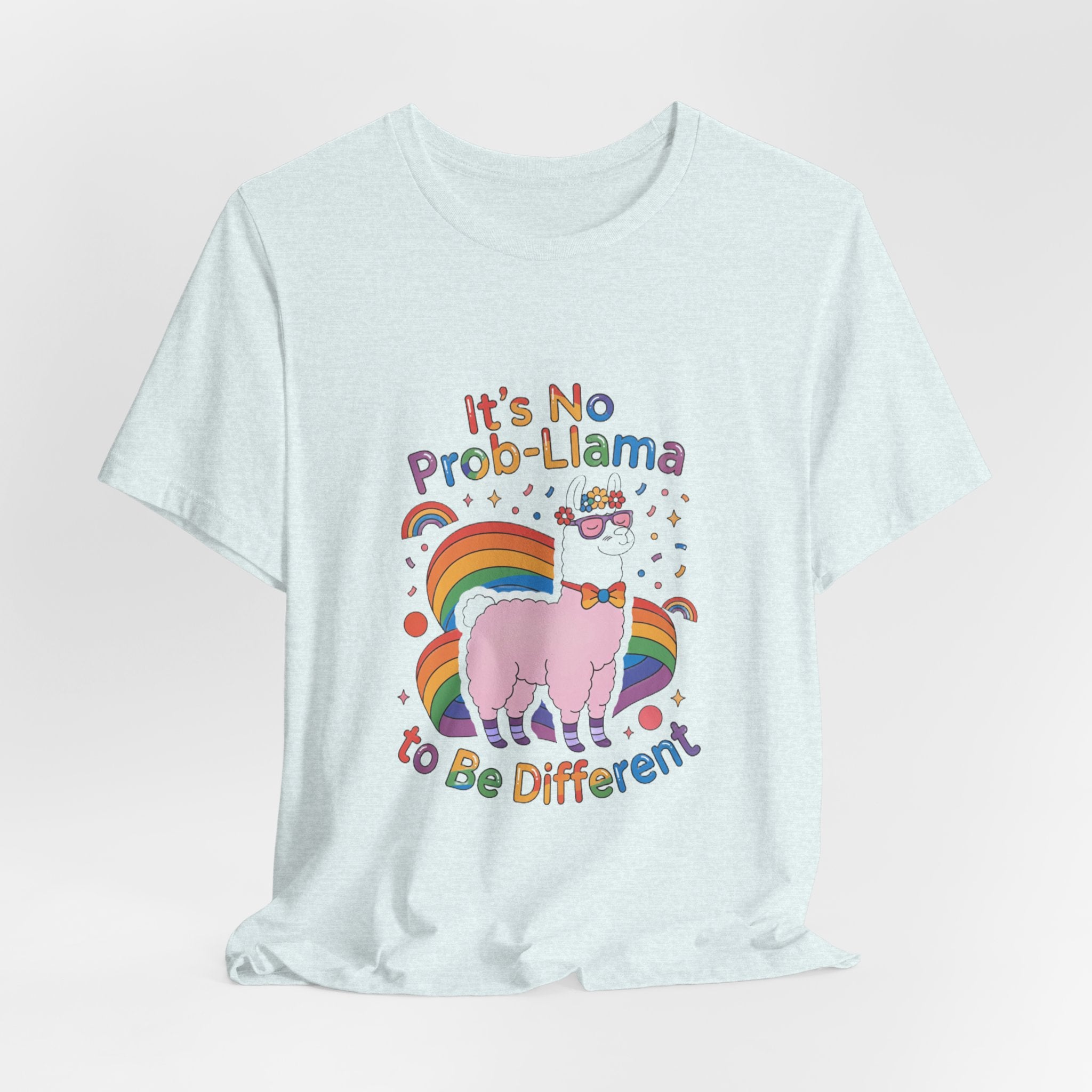 It's No Prob-Llama Rainbow Llama Graphic Tee