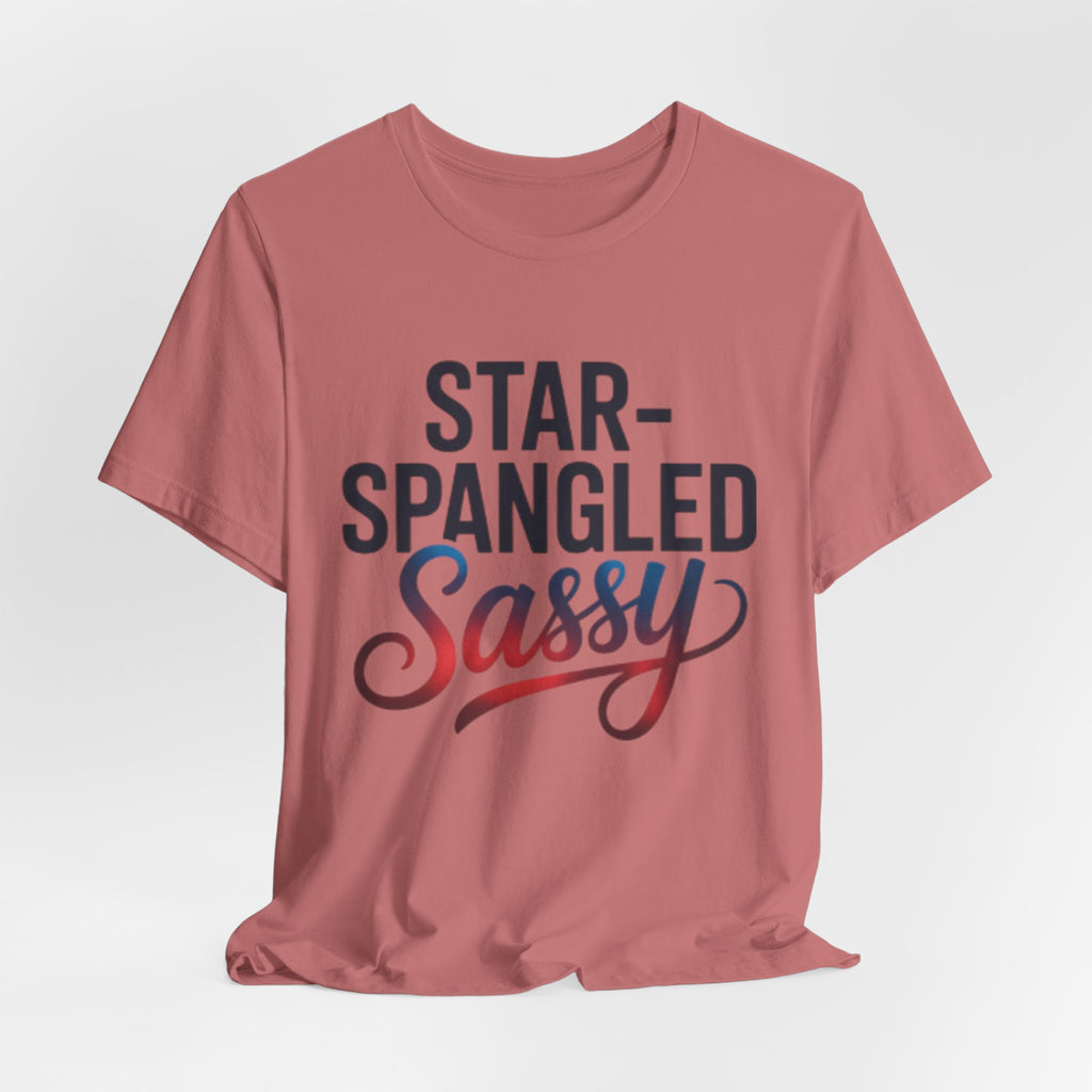 Star-Spangled and Sassy Rainbow Print Patriotic Tee