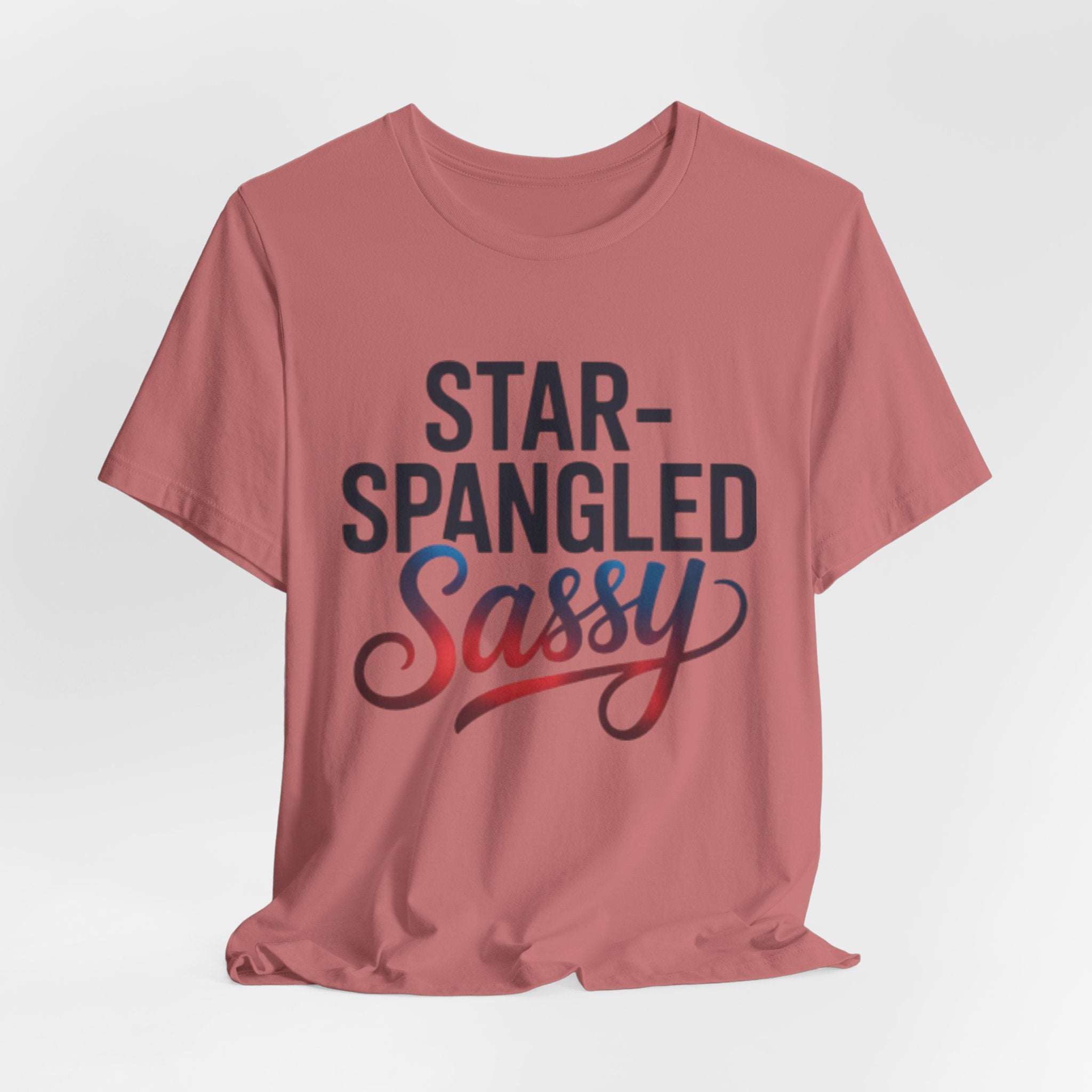 Star-Spangled and Sassy Rainbow Print Patriotic Tee