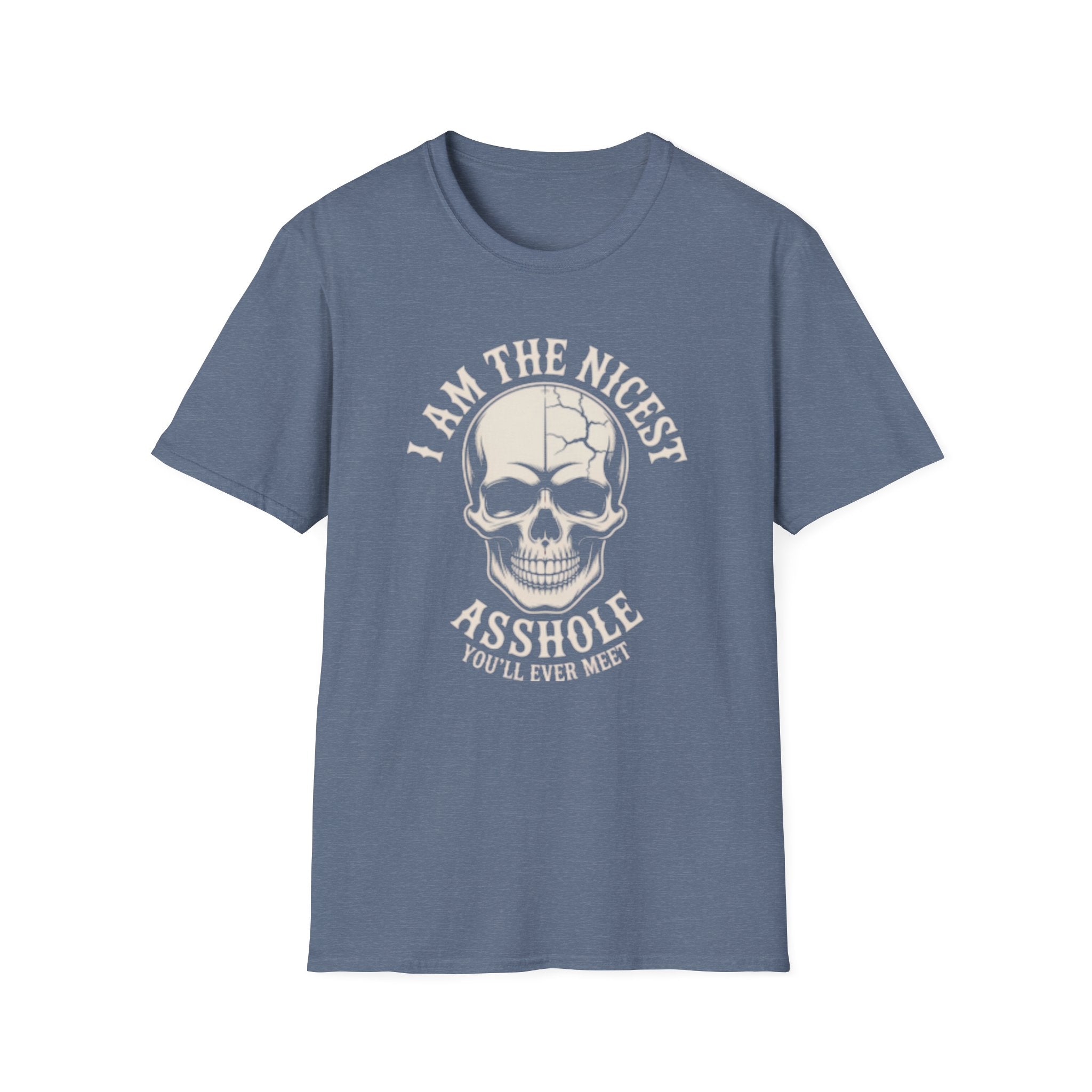 Graphic T-Shirt — “I Am The Nicest Asshole” Skull Tee