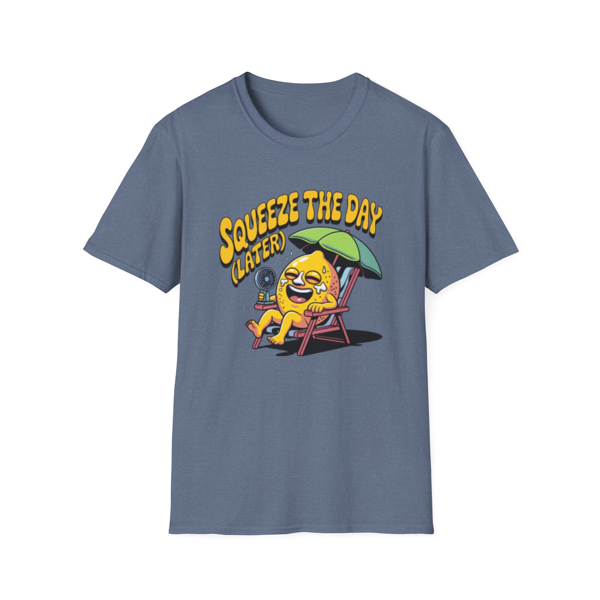 Squeeze the Day Lemon Graphic T-Shirt | Cute Citrus Illustration
