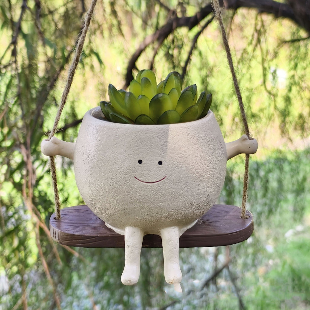 Swing Face Resin Wall Hanging Planter