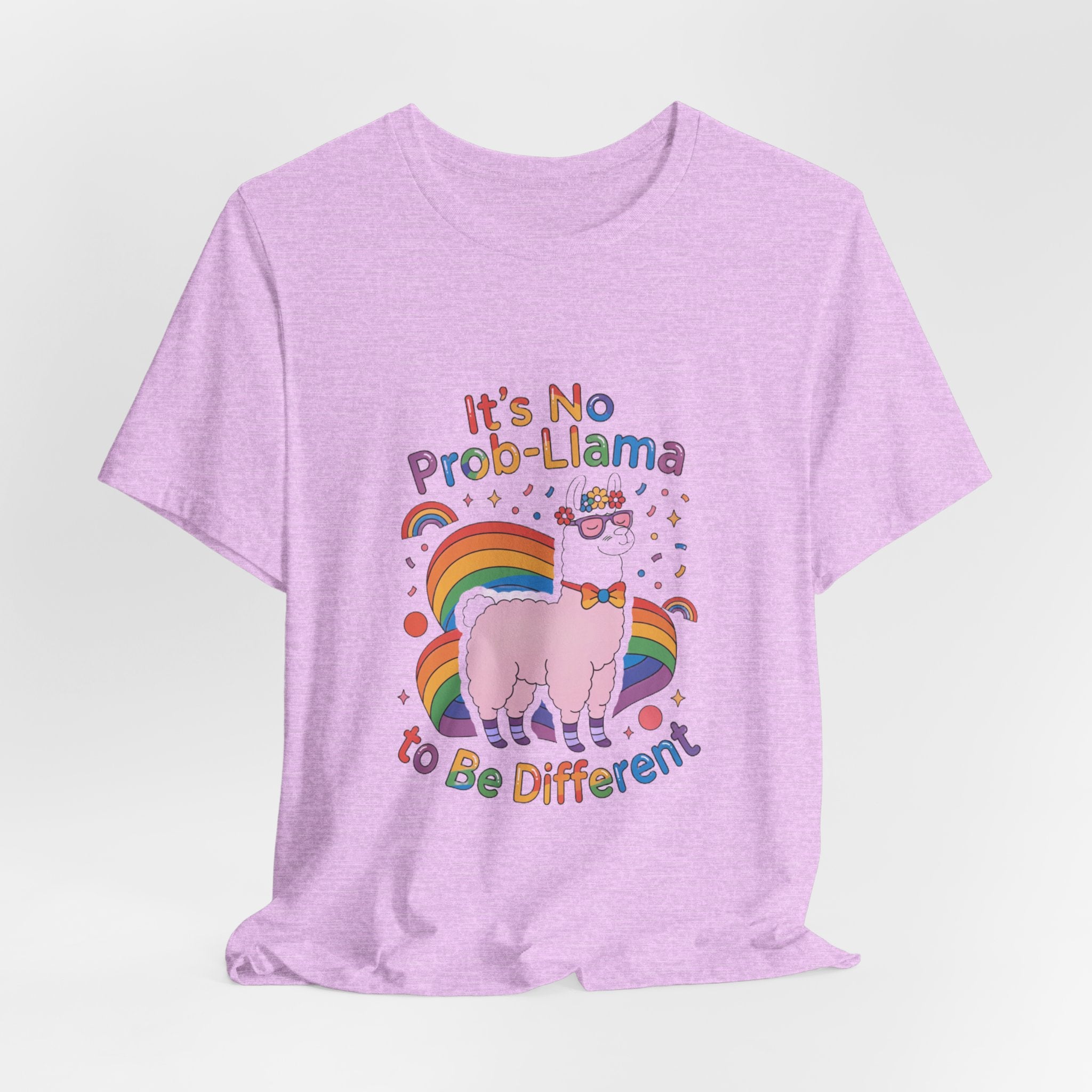 It's No Prob-Llama Rainbow Llama Graphic Tee