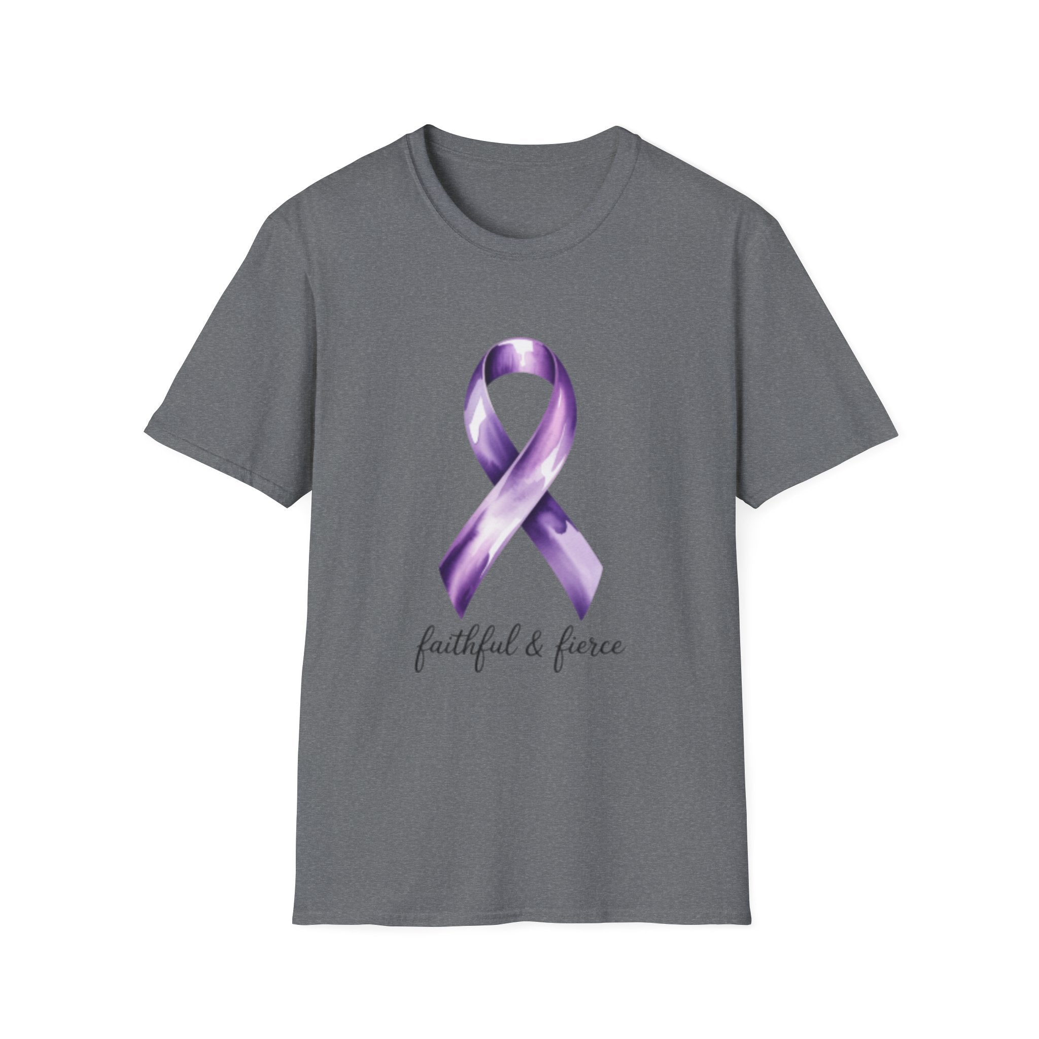 Purple Awareness Ribbon T-Shirt — Faithful & Fierce Survivor Tee