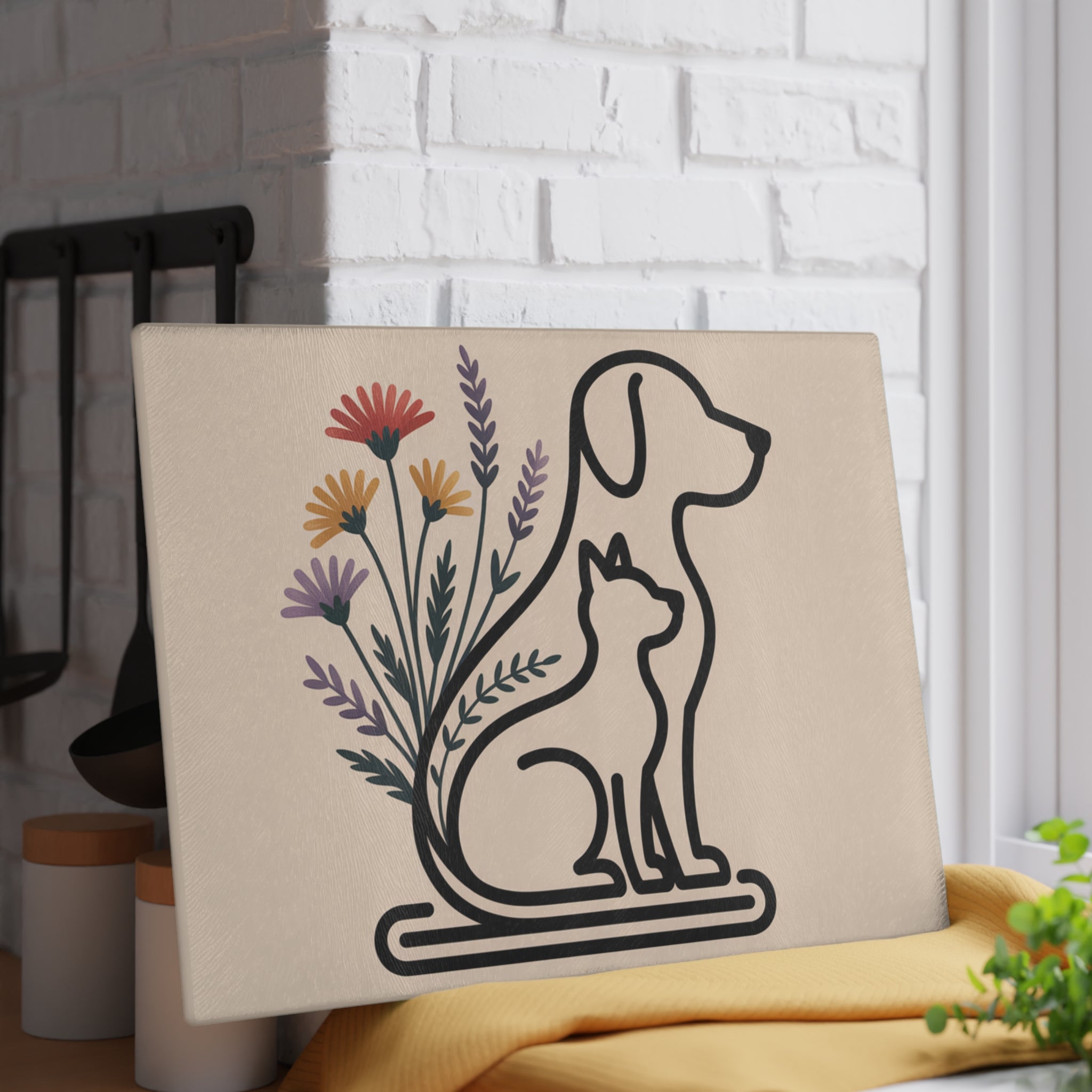 Vet Tech Gift Glass Cutting Board Veterinary Nurse Animal Hospital Decor Board