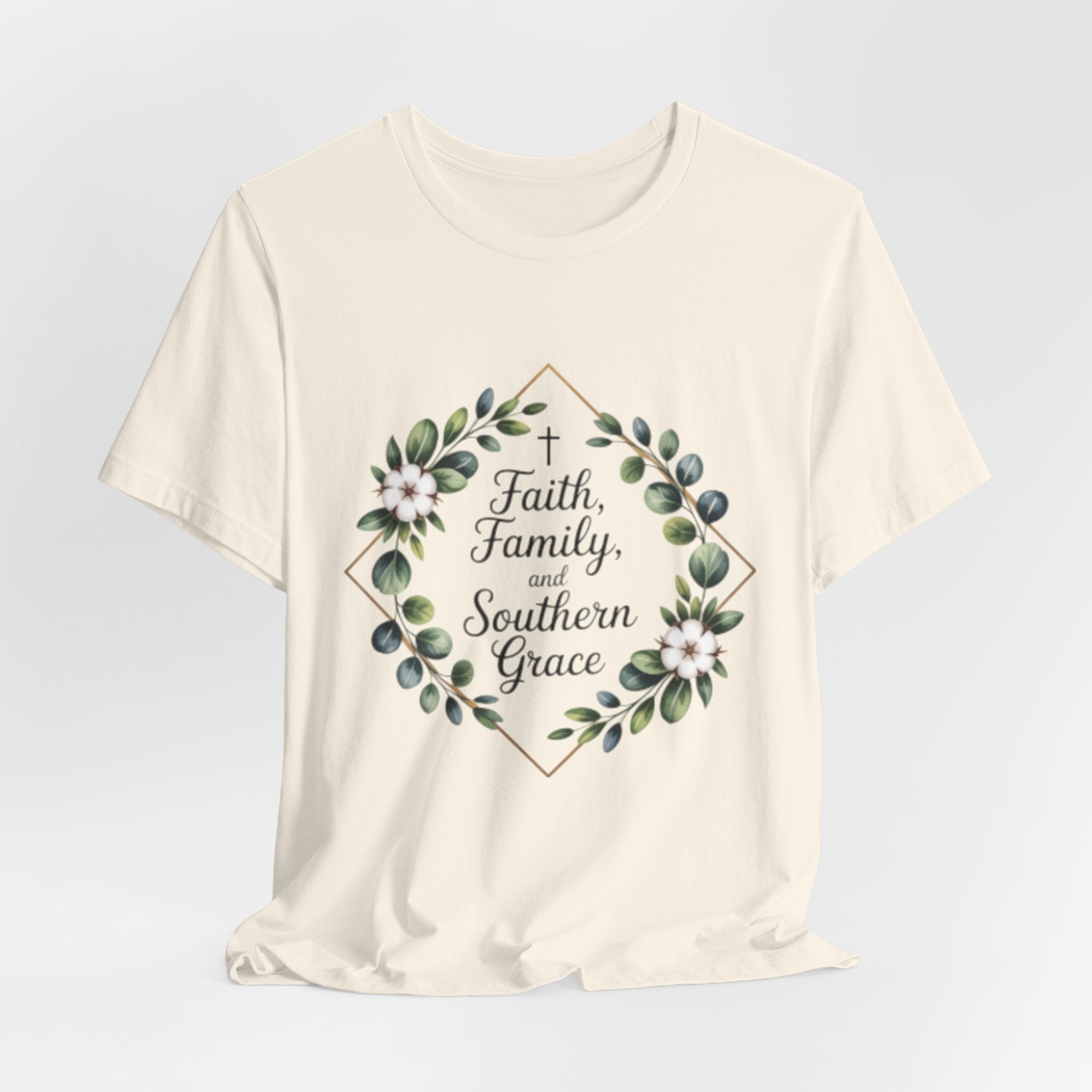 Faith Family and Southern Grace Floral Tee
