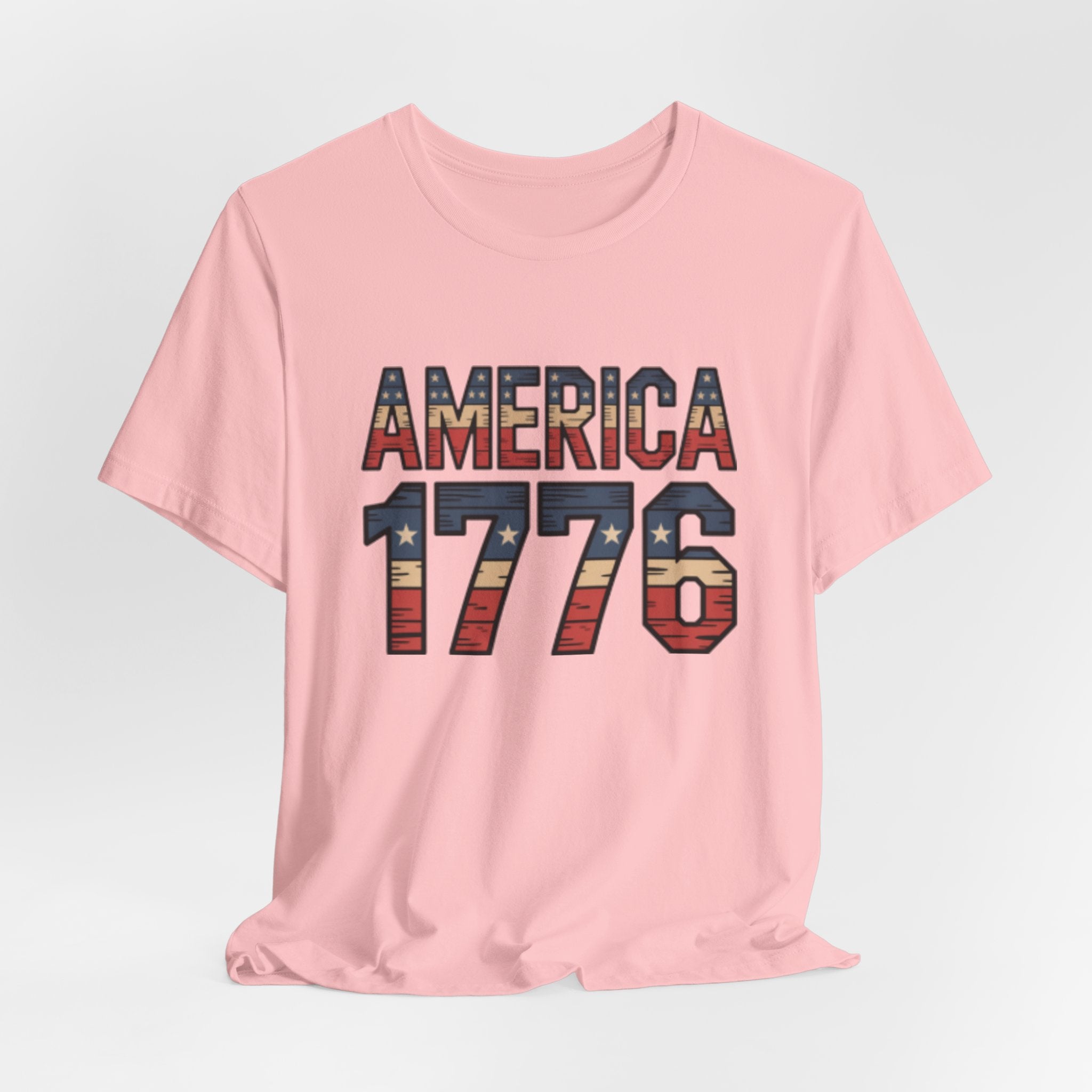 America 1776 Vintage Patriotic Flag Tee