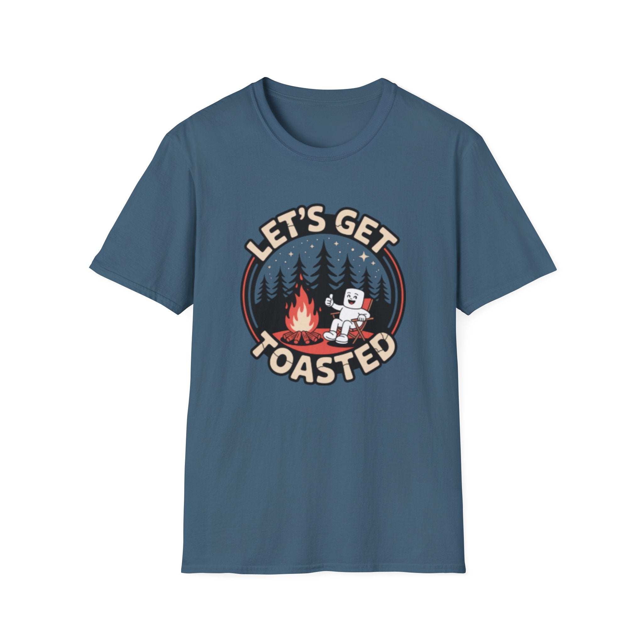 Let's Get Toasted campfire marshmallow T-Shirt | camping shirt