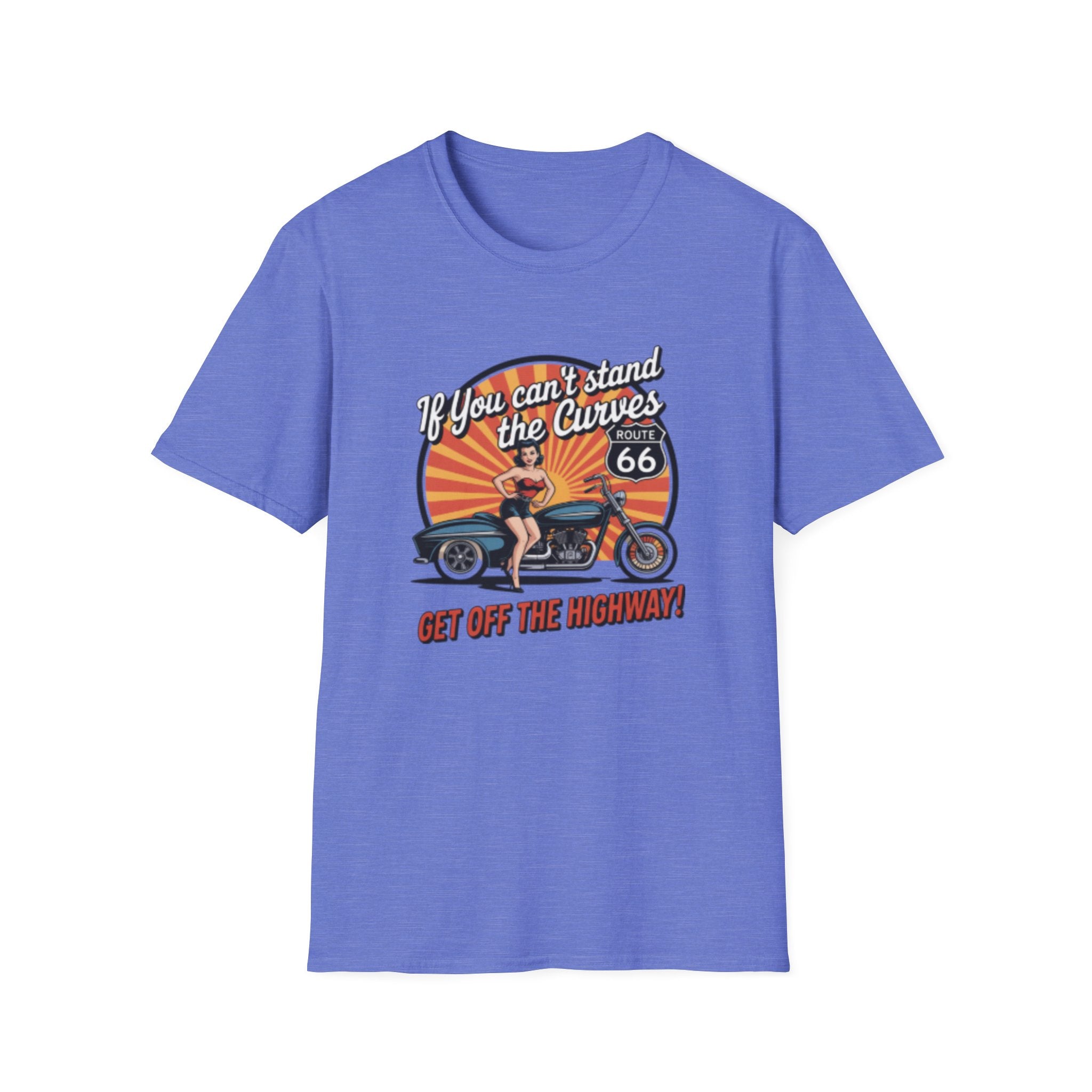 Route 66 Motorcycle Tee — "If You Can't Stand the Curves" Retro Biker T-Shirt