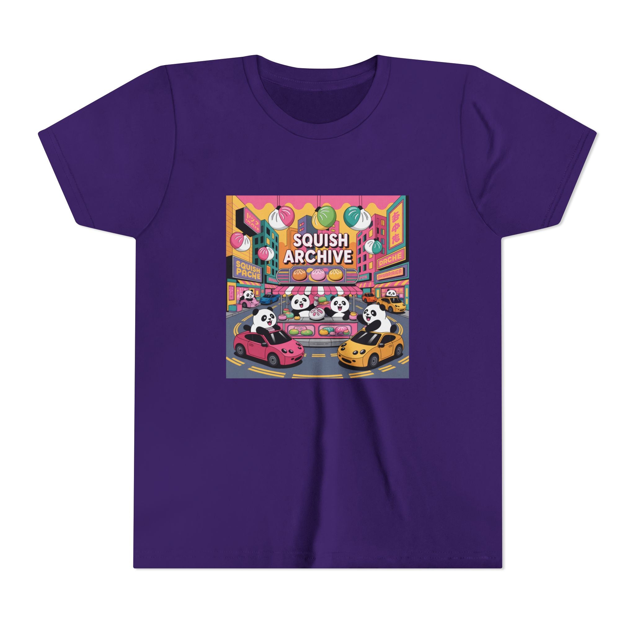 Youth Tee — 'Squish Archive' Panda Bumper Car Graphic Tee
