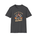 T-Shirt — “If You Can Stand the Curves, Get Off the Highway” Pin-Up Racing Tee