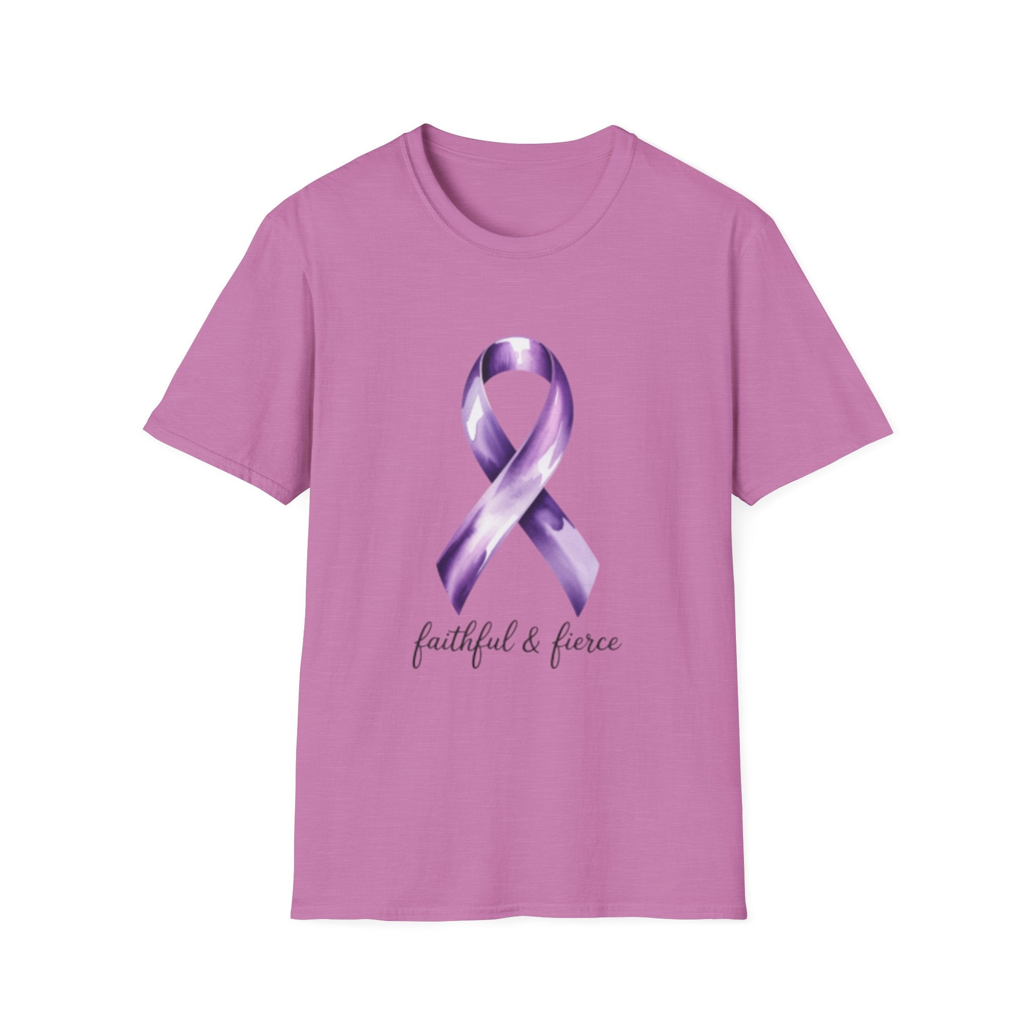Purple Awareness Ribbon T-Shirt — Faithful & Fierce Survivor Tee